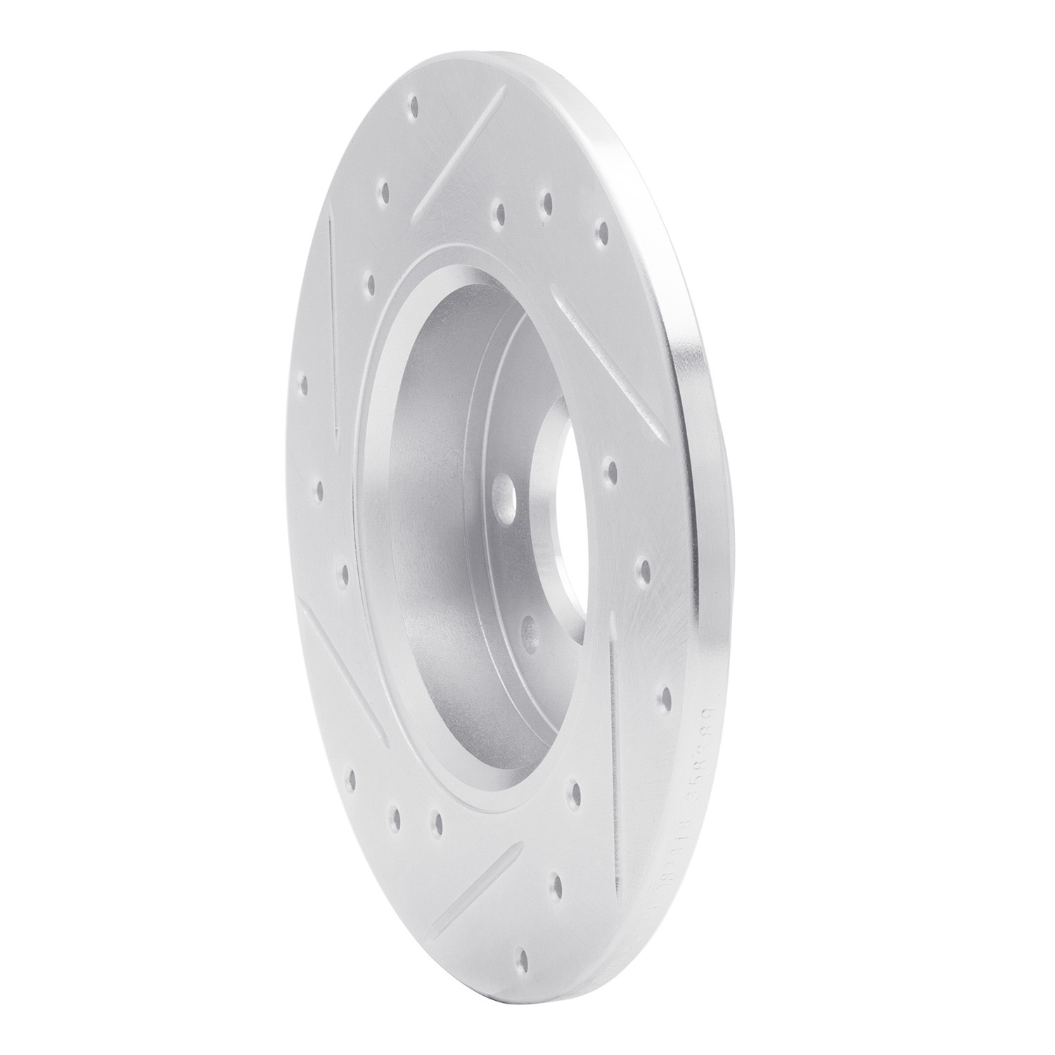 DYN 631-07001R DFC Brake Rotor - Drilled and Slotted - Silver - Image 5