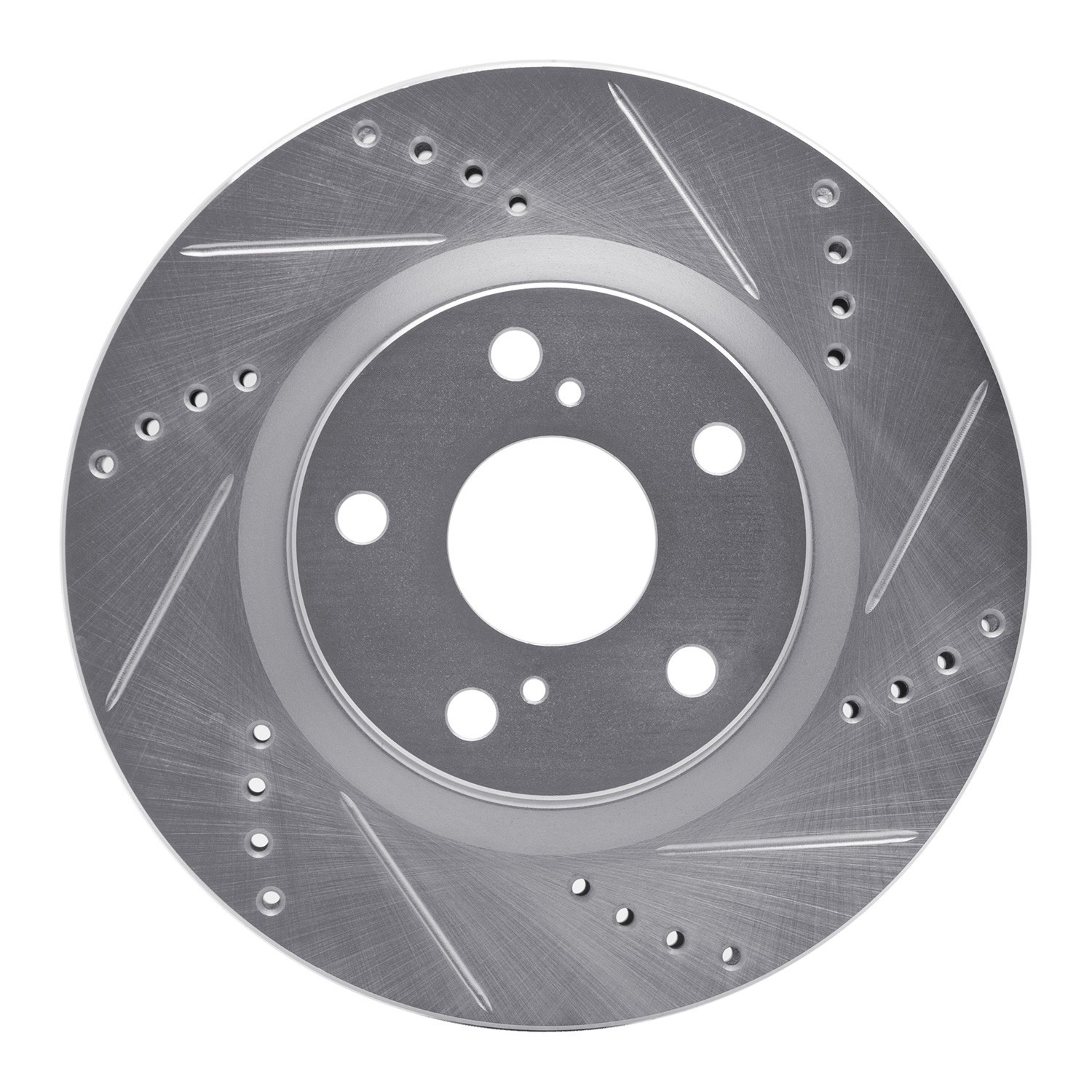 DYN 631-10006R DFC Brake Rotor - Drilled and Slotted - Silver - Image 3