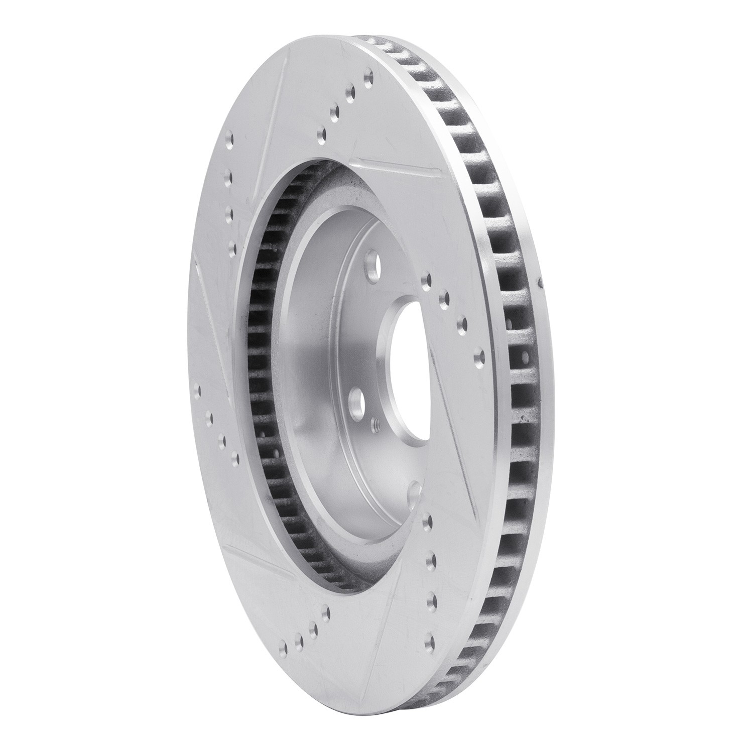 DYN 631-10006R DFC Brake Rotor - Drilled and Slotted - Silver - Image 5