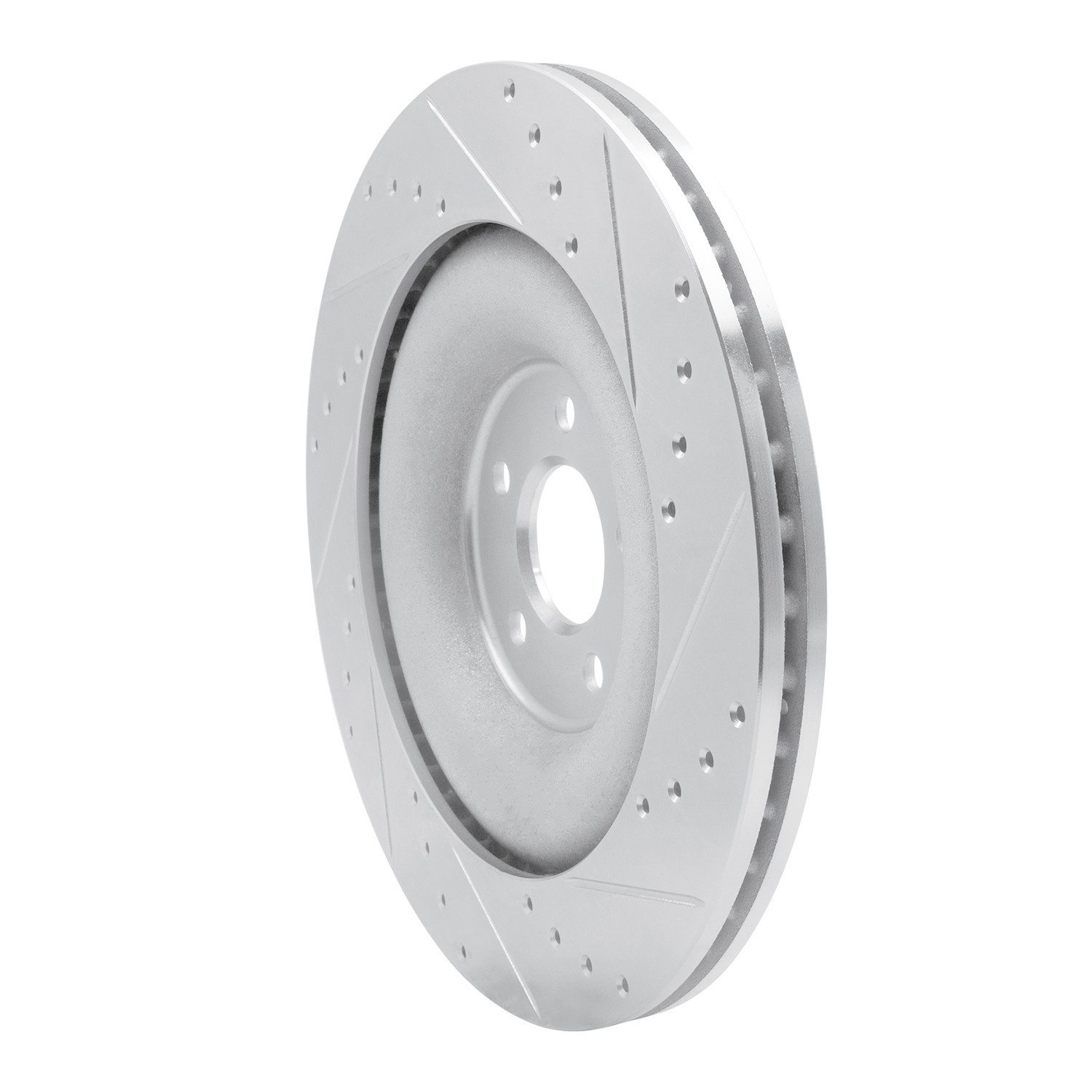 DYN 631-20027L DFC Brake Rotor - Drilled and Slotted - Silver - Image 5