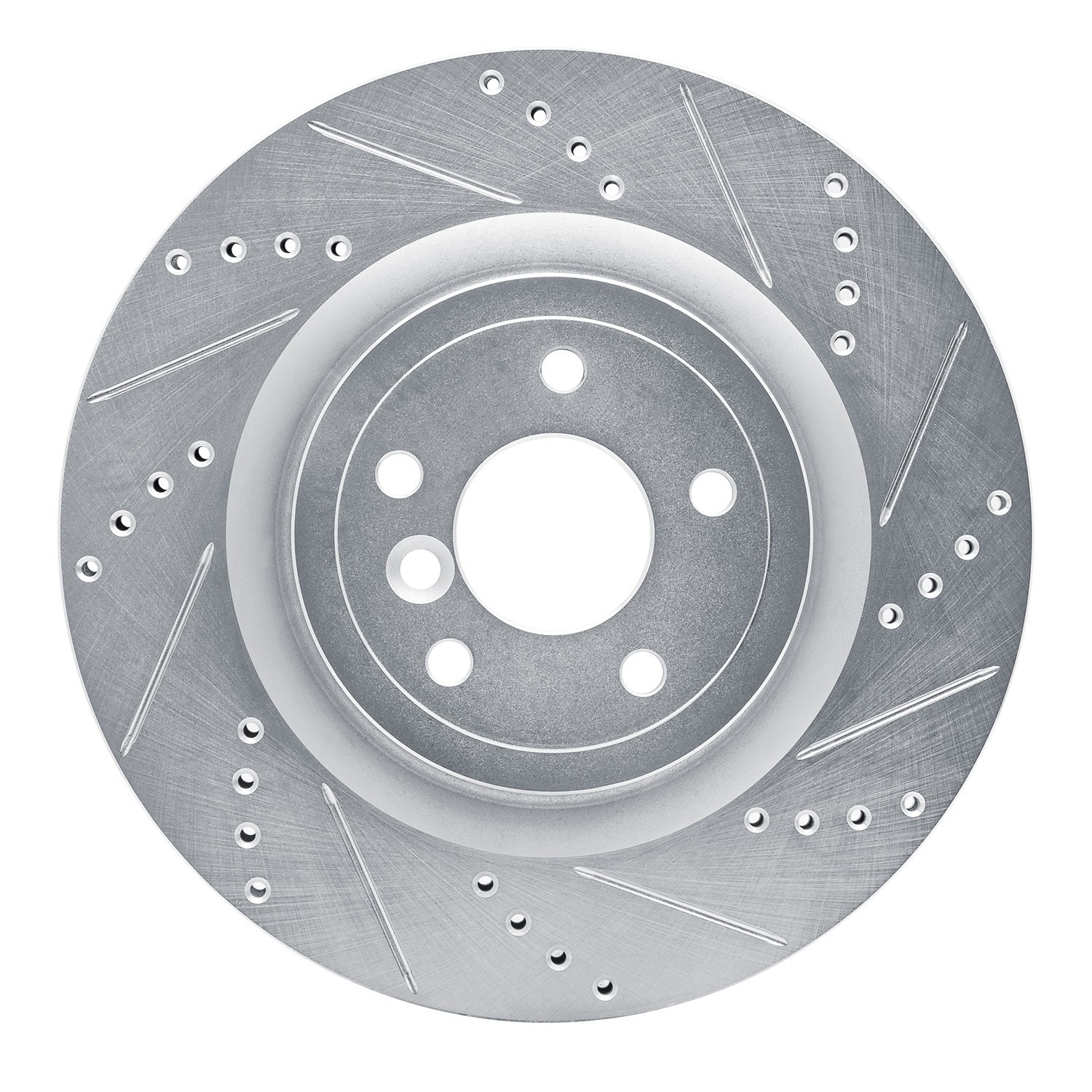 DYN 631-20035R DFC Brake Rotor - Drilled and Slotted - Silver - Image 3