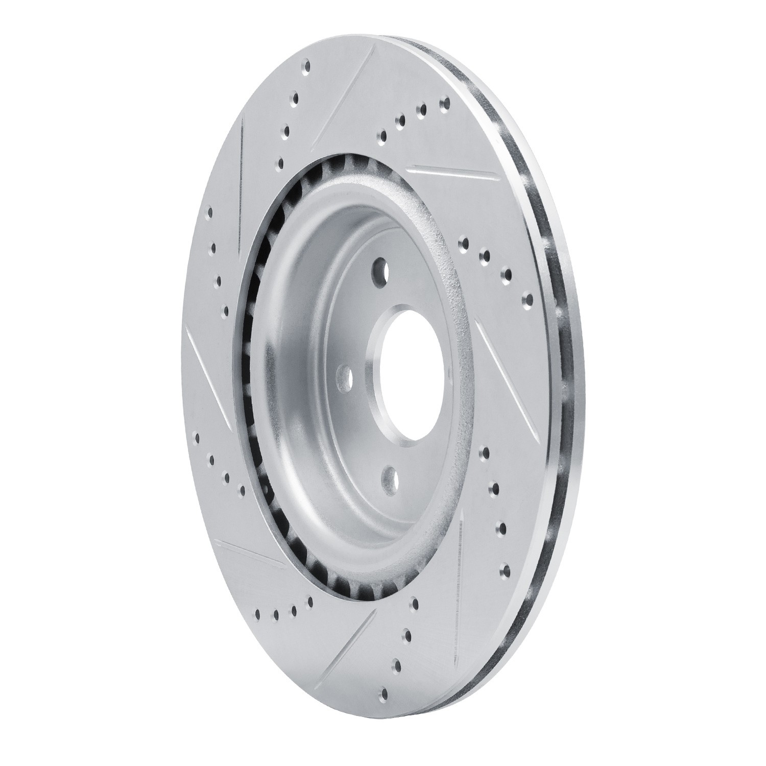 DYN 631-20035R DFC Brake Rotor - Drilled and Slotted - Silver - Image 5