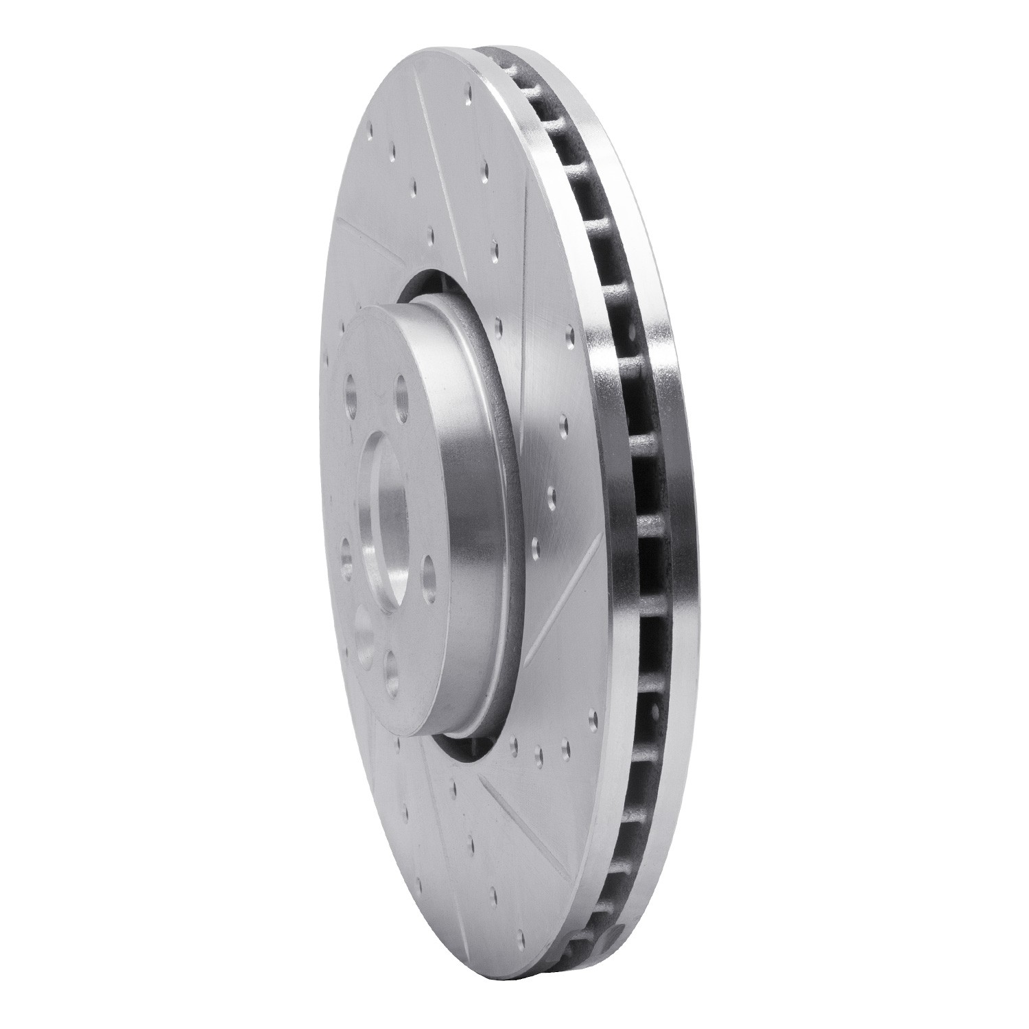 DYN 631-27043R DFC Brake Rotor - Drilled and Slotted - Silver - Image 3