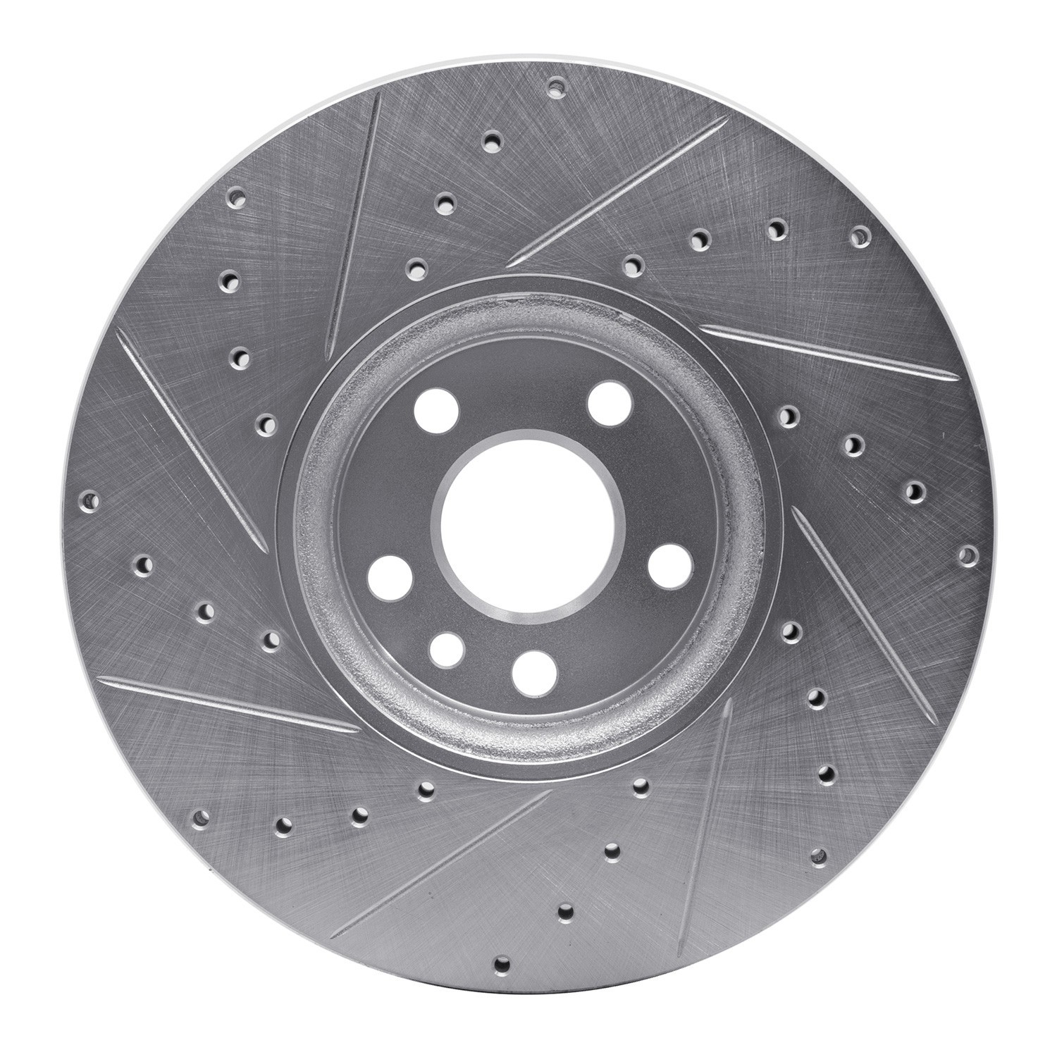 DYN 631-27043R DFC Brake Rotor - Drilled and Slotted - Silver - Image 4