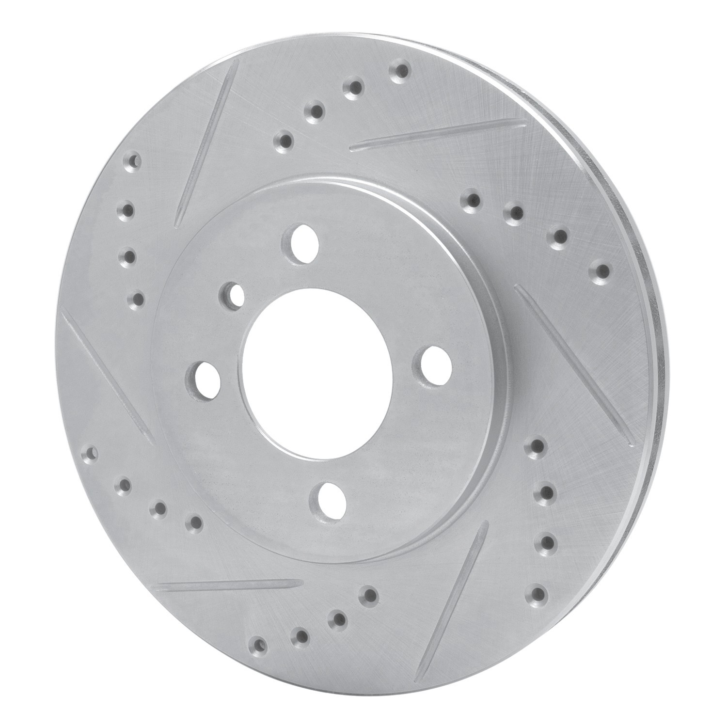 DYN 631-31017L DFC Brake Rotor - Drilled and Slotted - Silver - Image 3