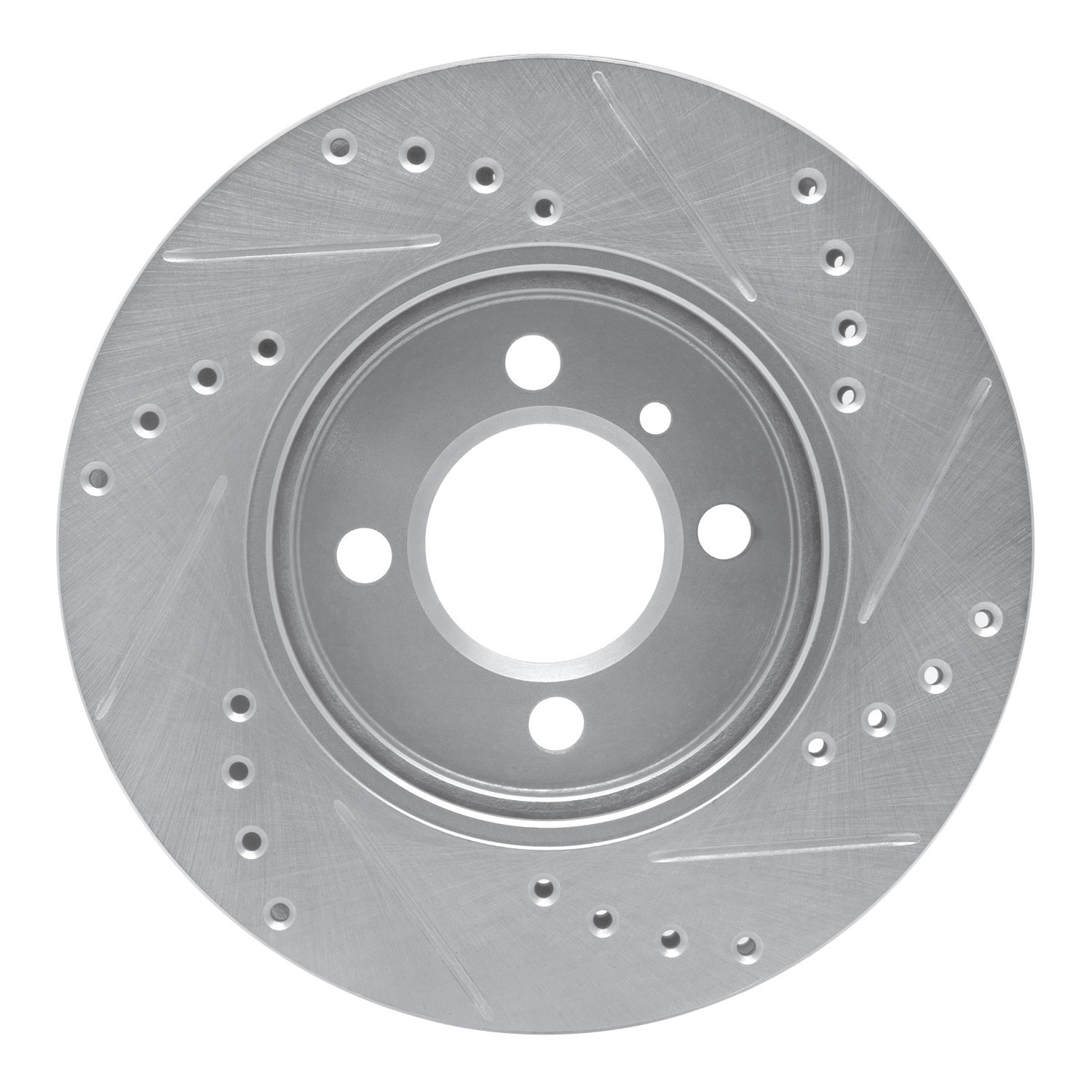 DYN 631-31017L DFC Brake Rotor - Drilled and Slotted - Silver - Image 4