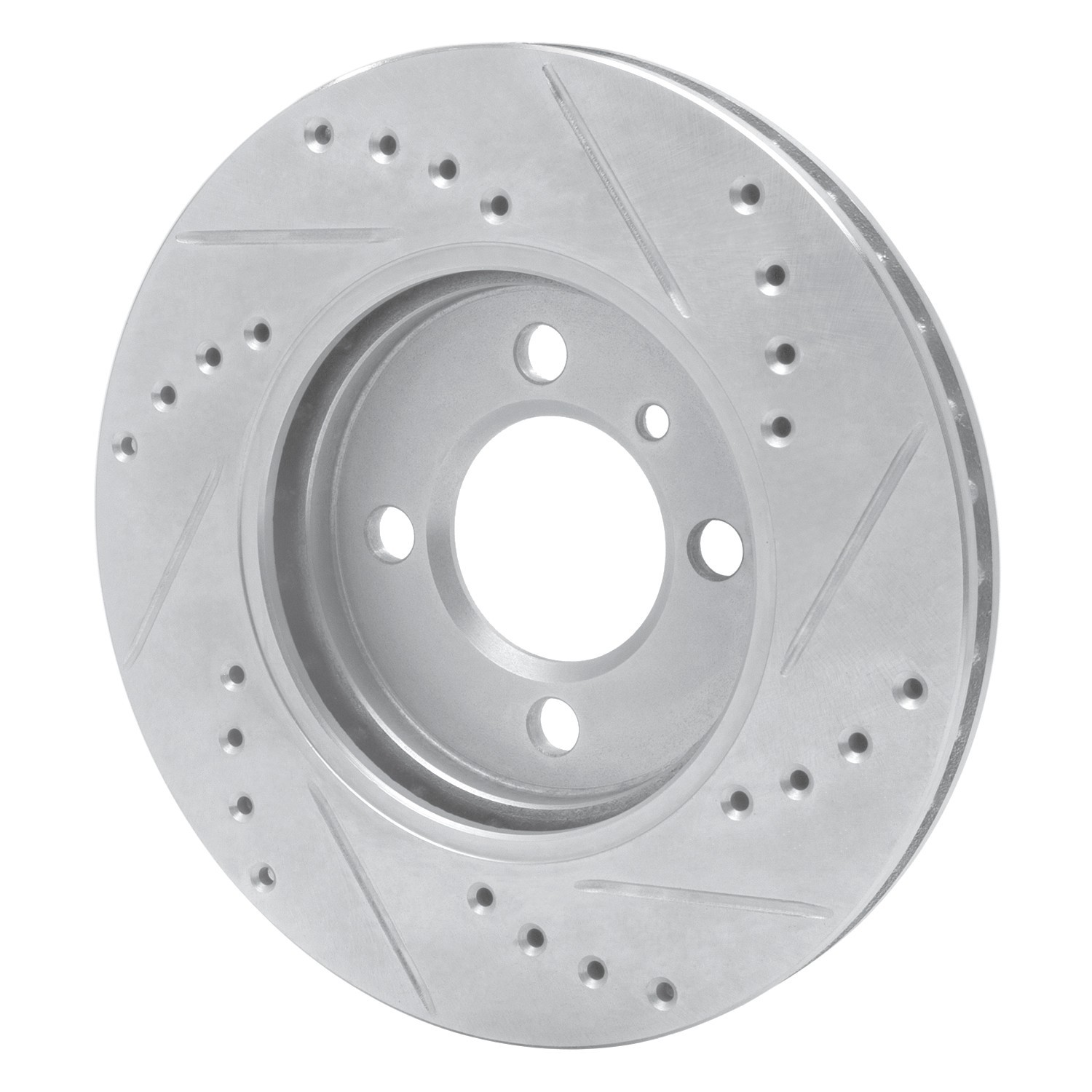 DYN 631-31017L DFC Brake Rotor - Drilled and Slotted - Silver - Image 2