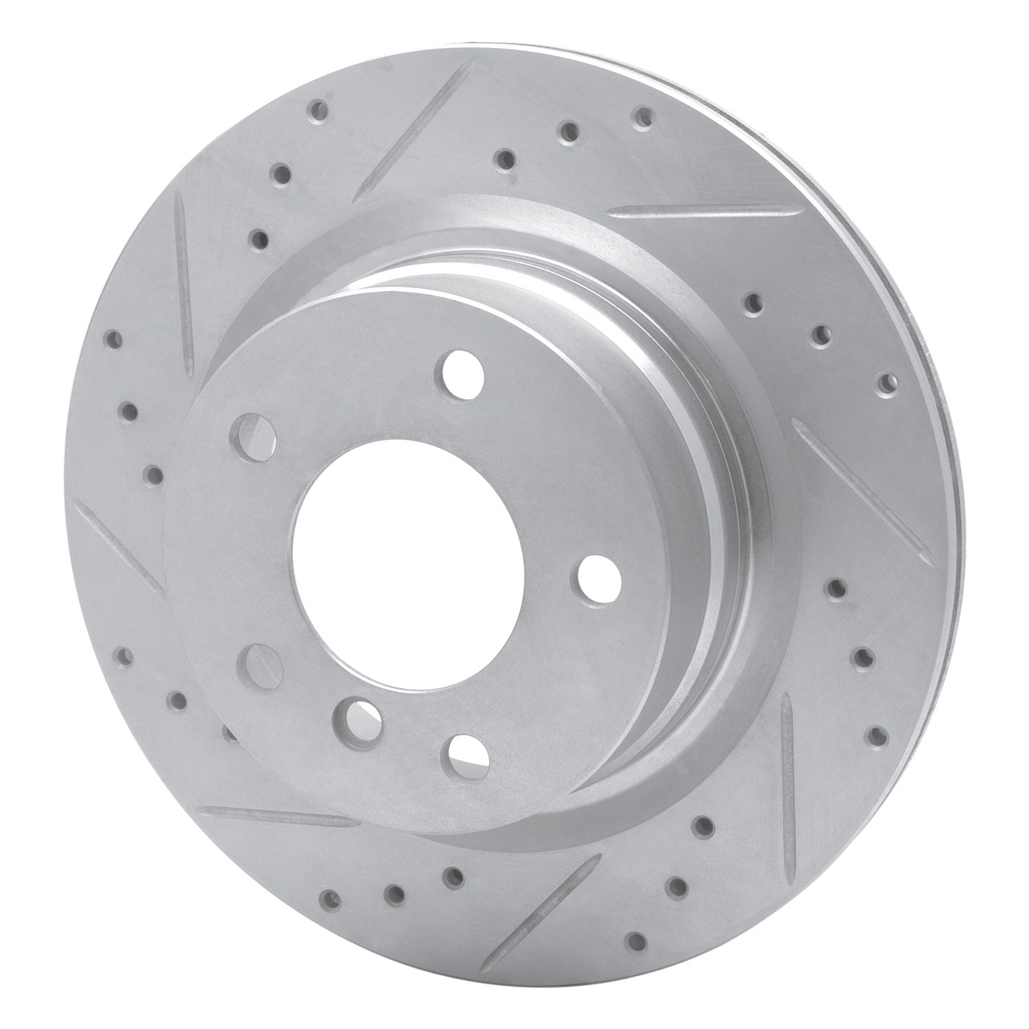DYN 631-31088L DFC Brake Rotor - Drilled and Slotted - Silver - Image 3