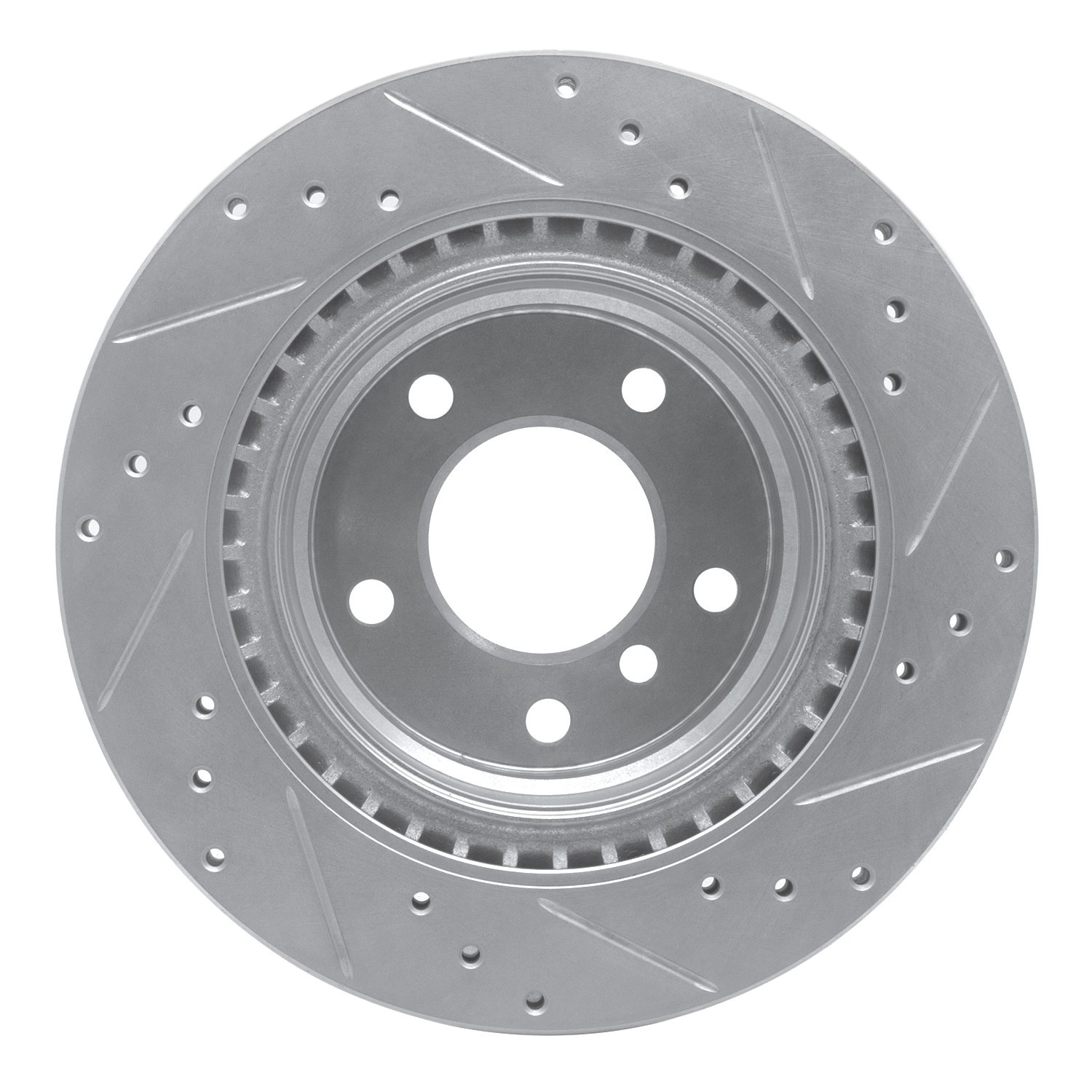 DYN 631-31088L DFC Brake Rotor - Drilled and Slotted - Silver - Image 4
