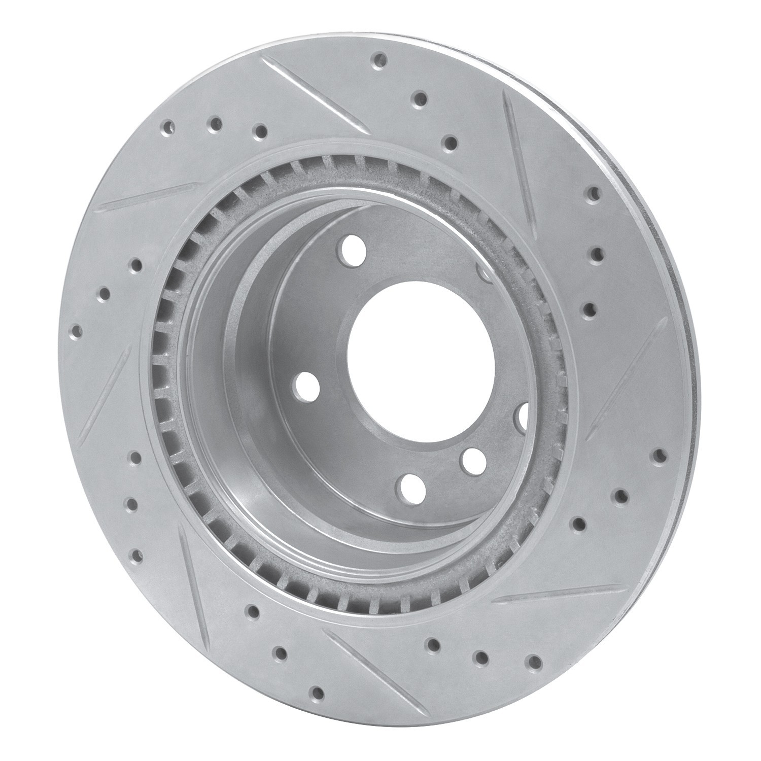 DYN 631-31088L DFC Brake Rotor - Drilled and Slotted - Silver - Image 2