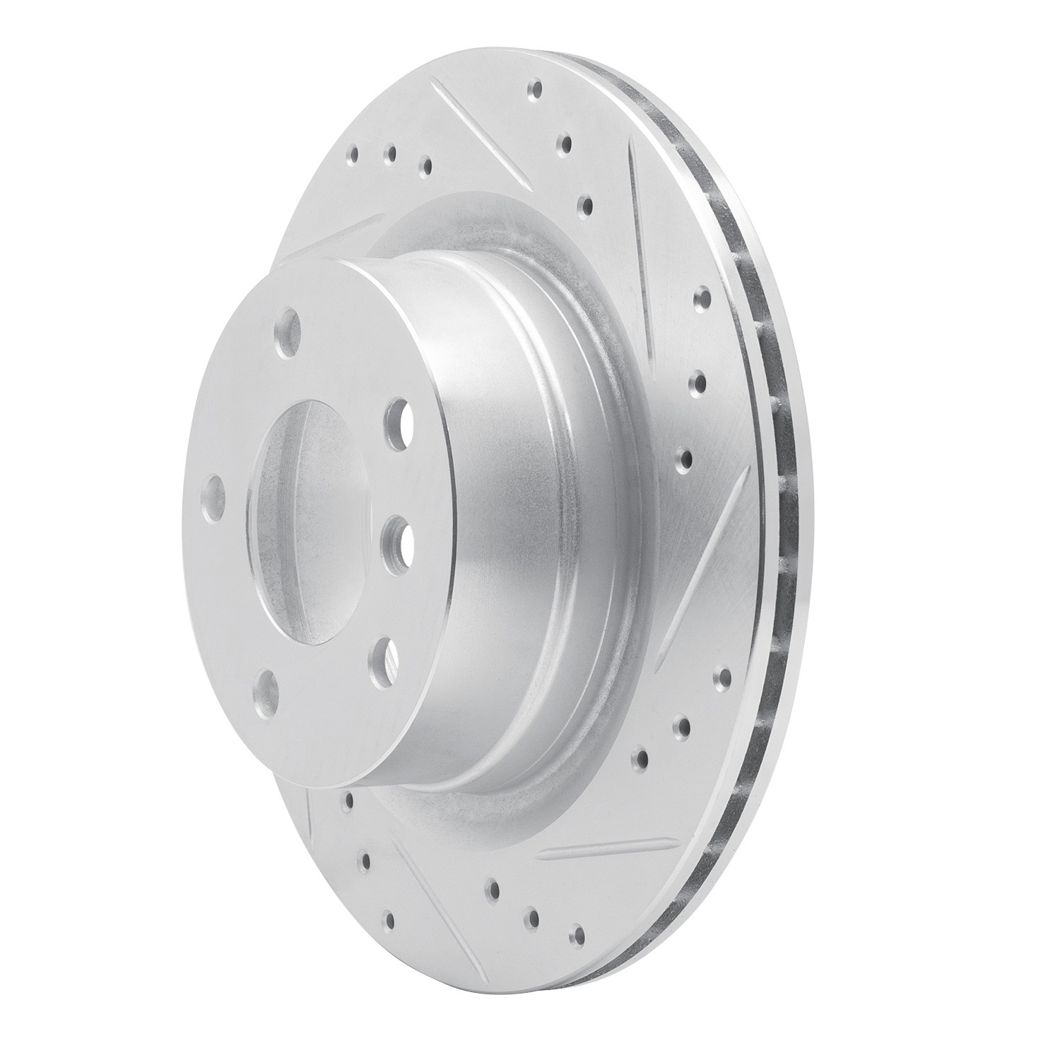 DYN 631-31088R DFC Brake Rotor - Drilled and Slotted - Silver - Image 3