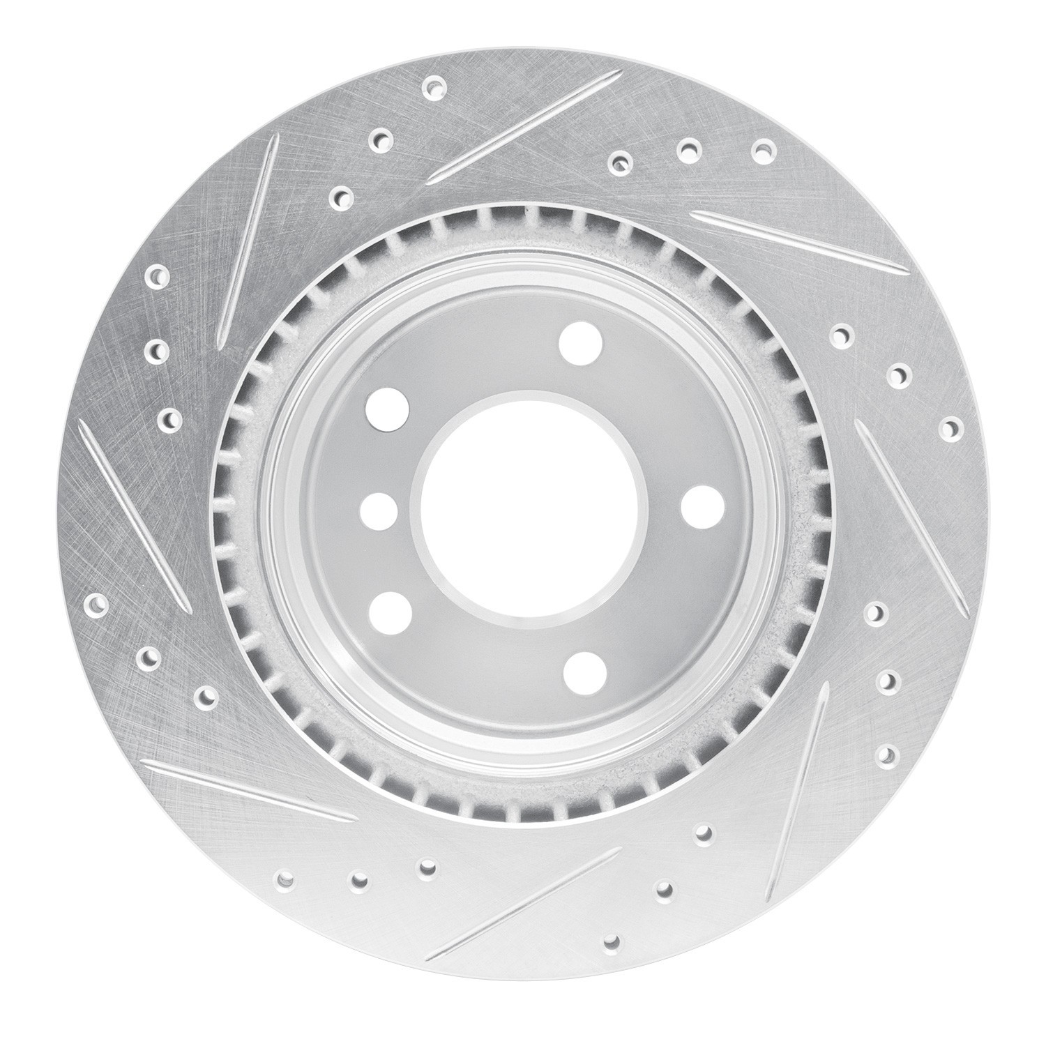 DYN 631-31088R DFC Brake Rotor - Drilled and Slotted - Silver - Image 4