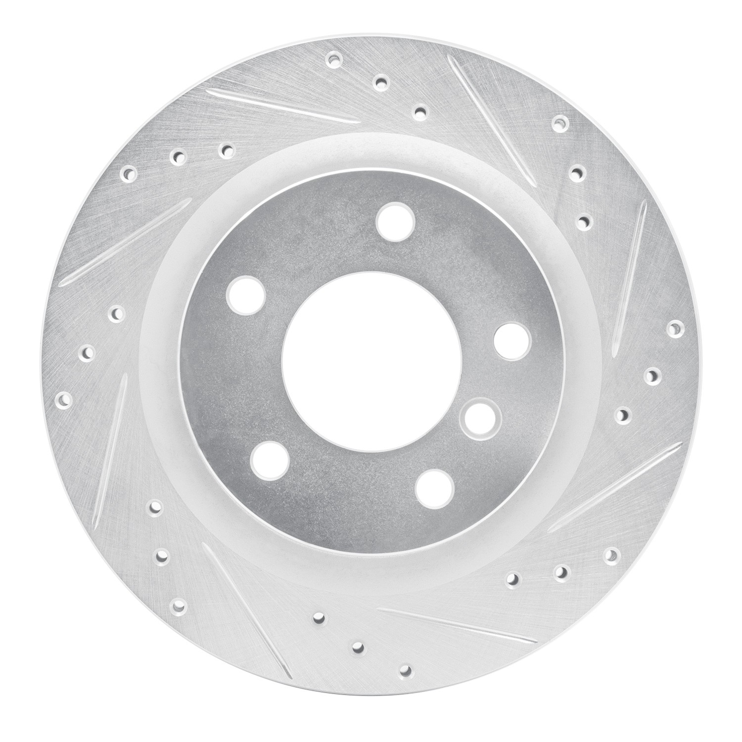 DYN 631-31088R DFC Brake Rotor - Drilled and Slotted - Silver