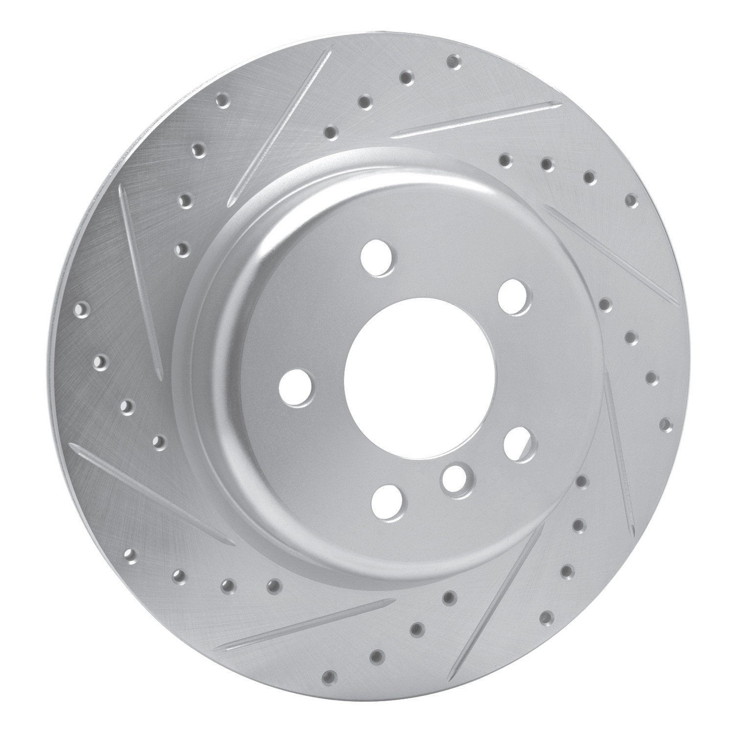 DYN 631-31104L DFC Brake Rotor - Drilled and Slotted - Silver - Image 3