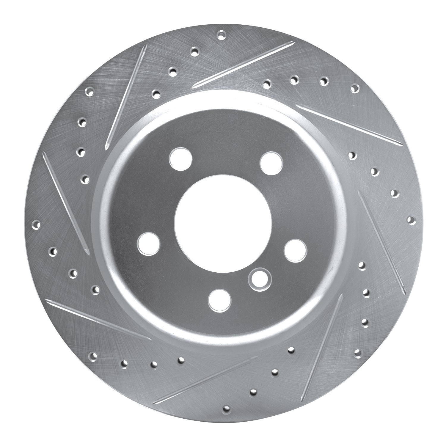 DYN 631-31104L DFC Brake Rotor - Drilled and Slotted - Silver - Image 4