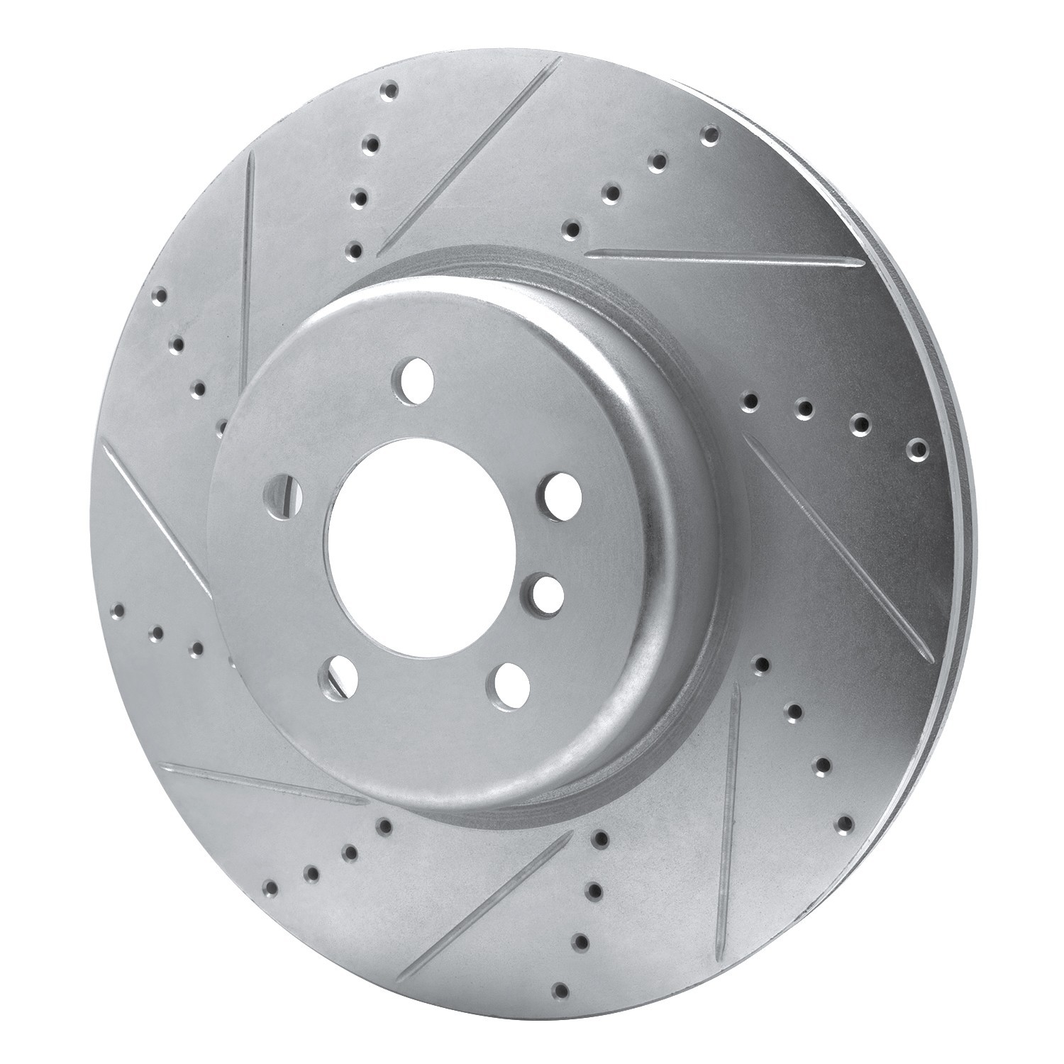 DYN 631-31112L DFC Brake Rotor - Drilled and Slotted - Silver - Image 4