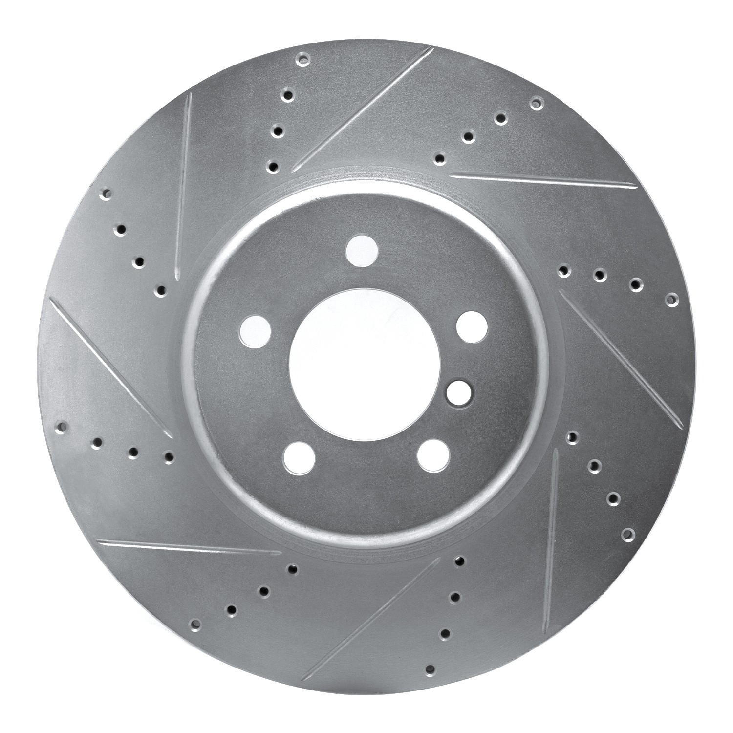 DYN 631-31112L DFC Brake Rotor - Drilled and Slotted - Silver - Image 5