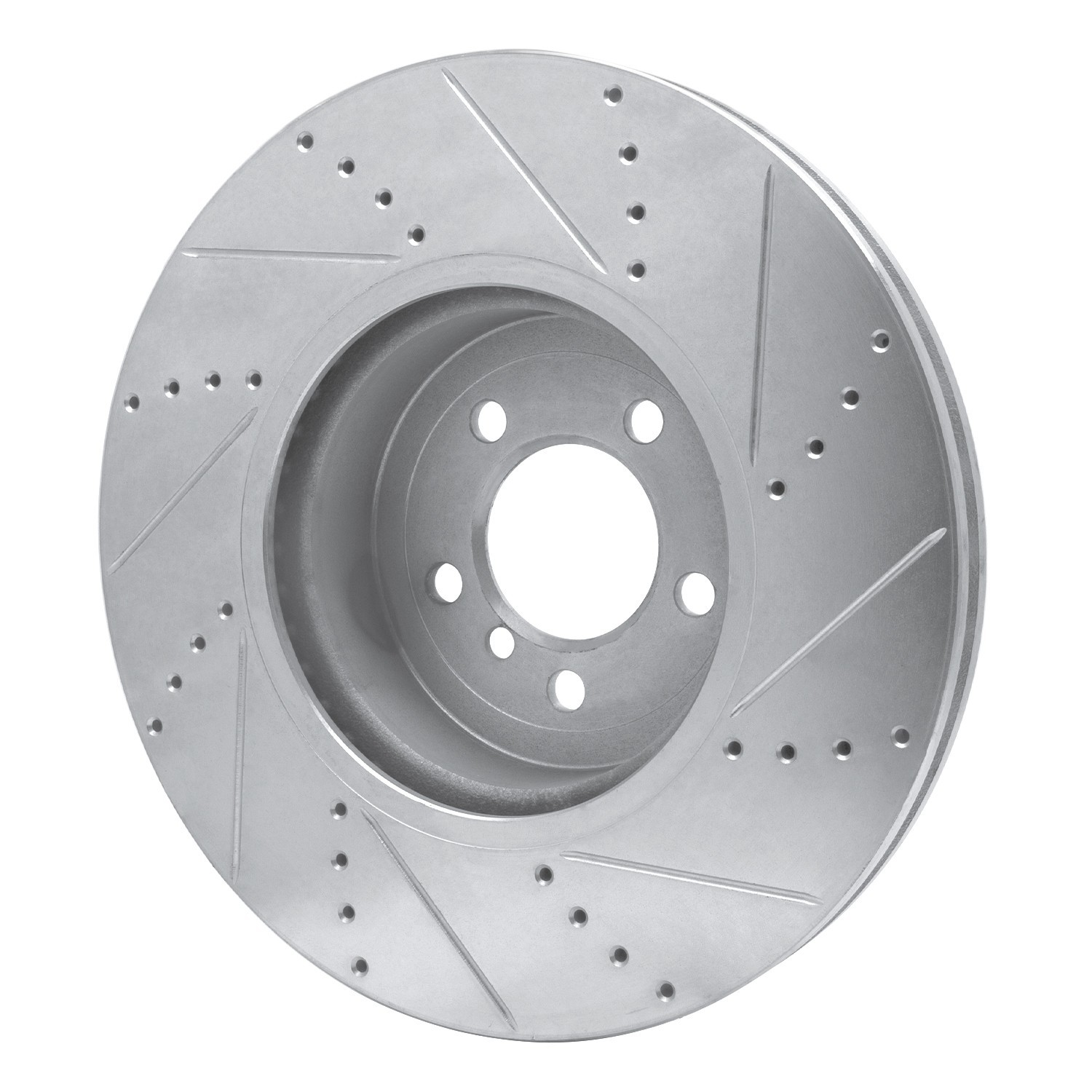 DYN 631-31112L DFC Brake Rotor - Drilled and Slotted - Silver - Image 2