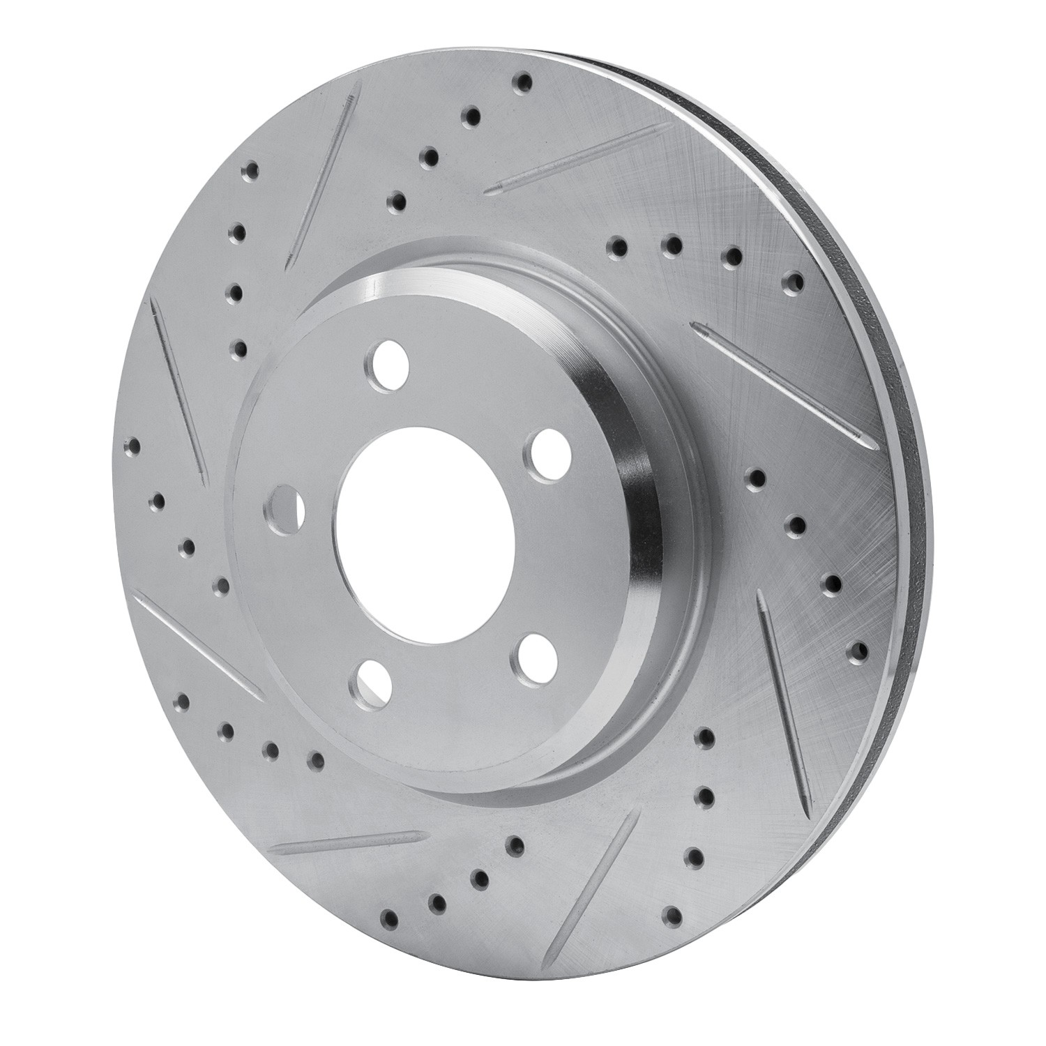 DYN-631-39015L DFC Brake Rotor - Drilled and Slotted - Silver - Image 3