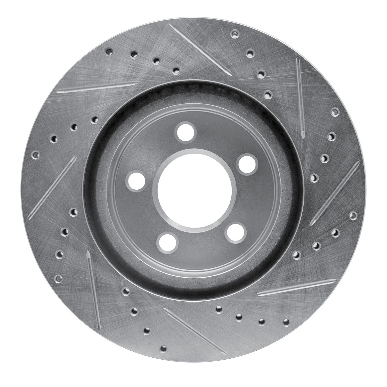 DYN-631-39015L DFC Brake Rotor - Drilled and Slotted - Silver - Image 4