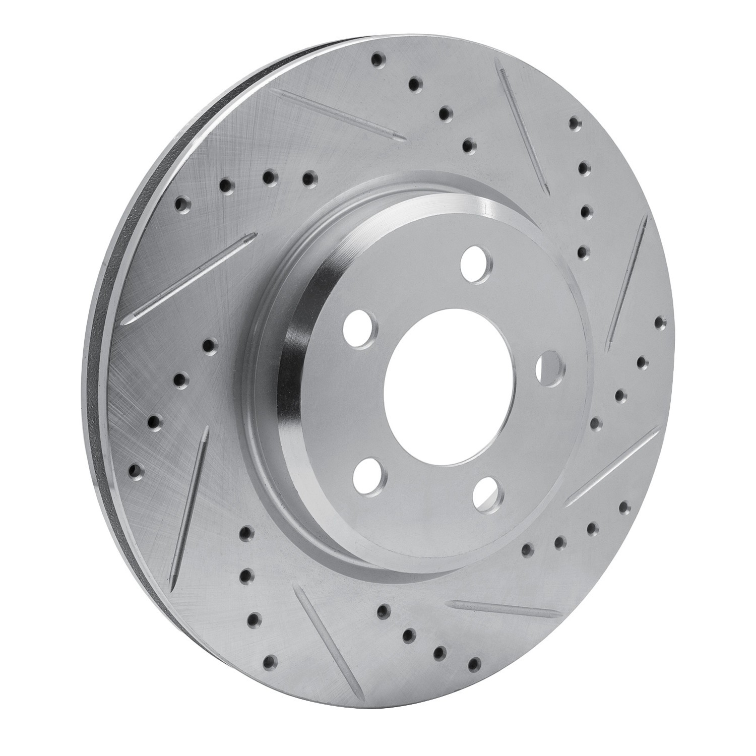 DYN-631-39015R DFC Brake Rotor - Drilled and Slotted - Silver - Image 3