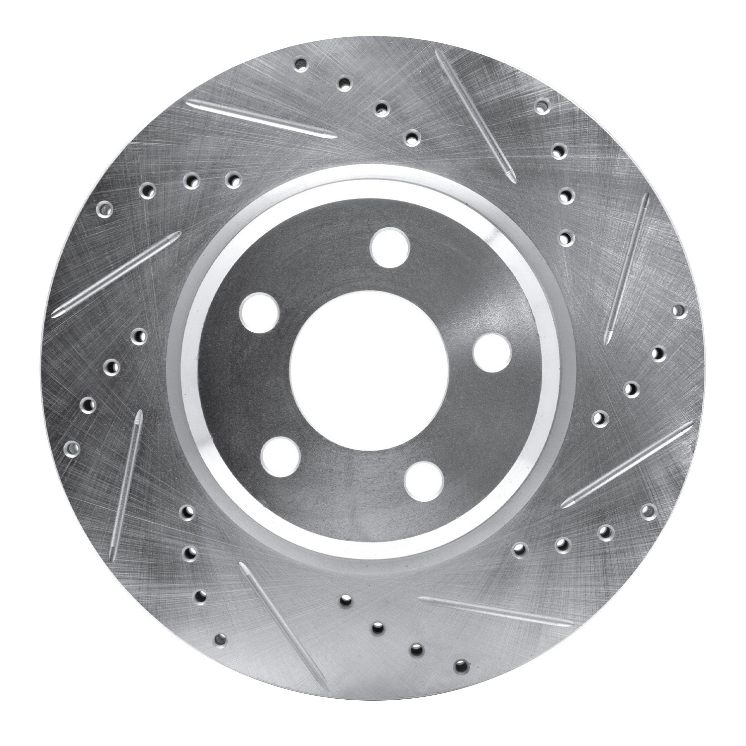 DYN-631-39015R DFC Brake Rotor - Drilled and Slotted - Silver - Image 4