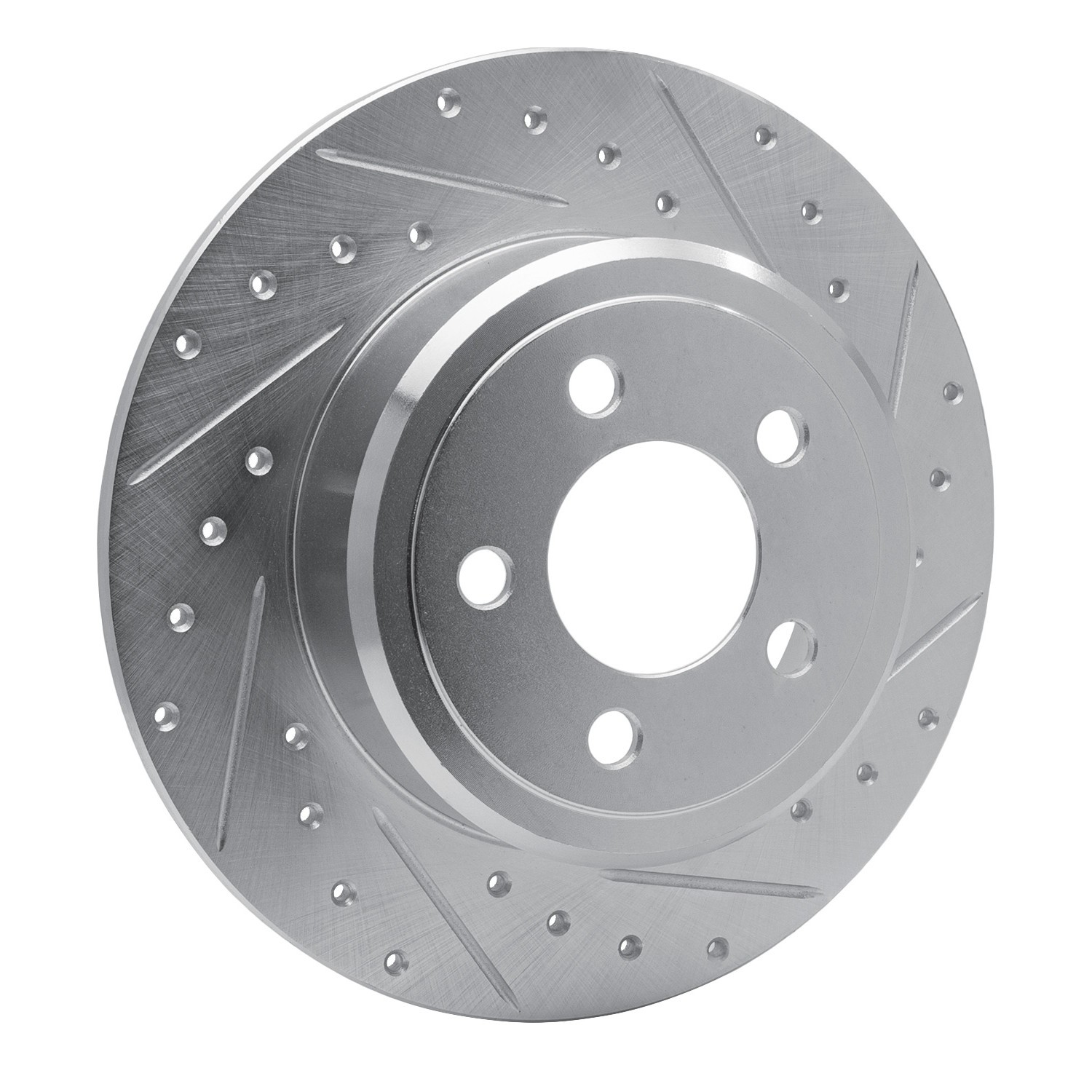 DYN 631-39016R DFC Brake Rotor - Drilled and Slotted - Silver - Image 2