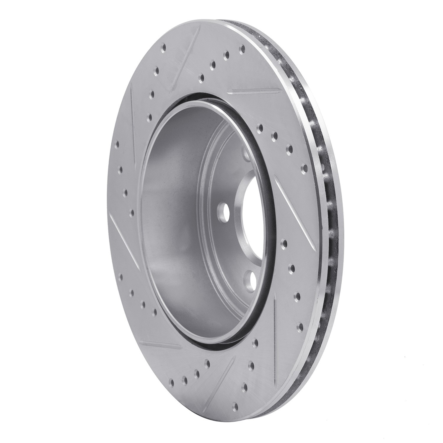 DYN 631-39018R DFC Brake Rotor - Drilled and Slotted - Silver - Image 5