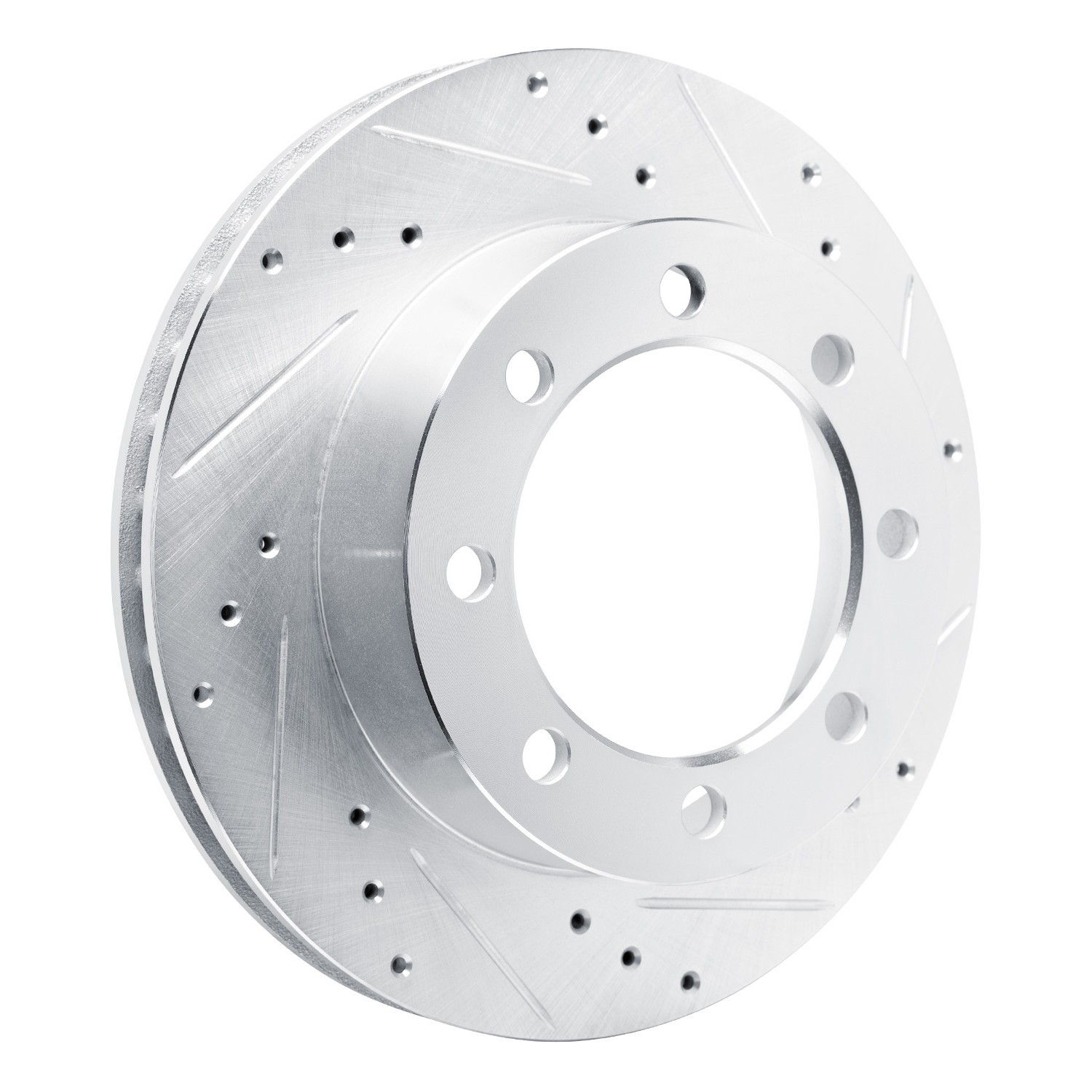DYN 631-40047R DFC Brake Rotor - Drilled and Slotted - Silver - Image 3