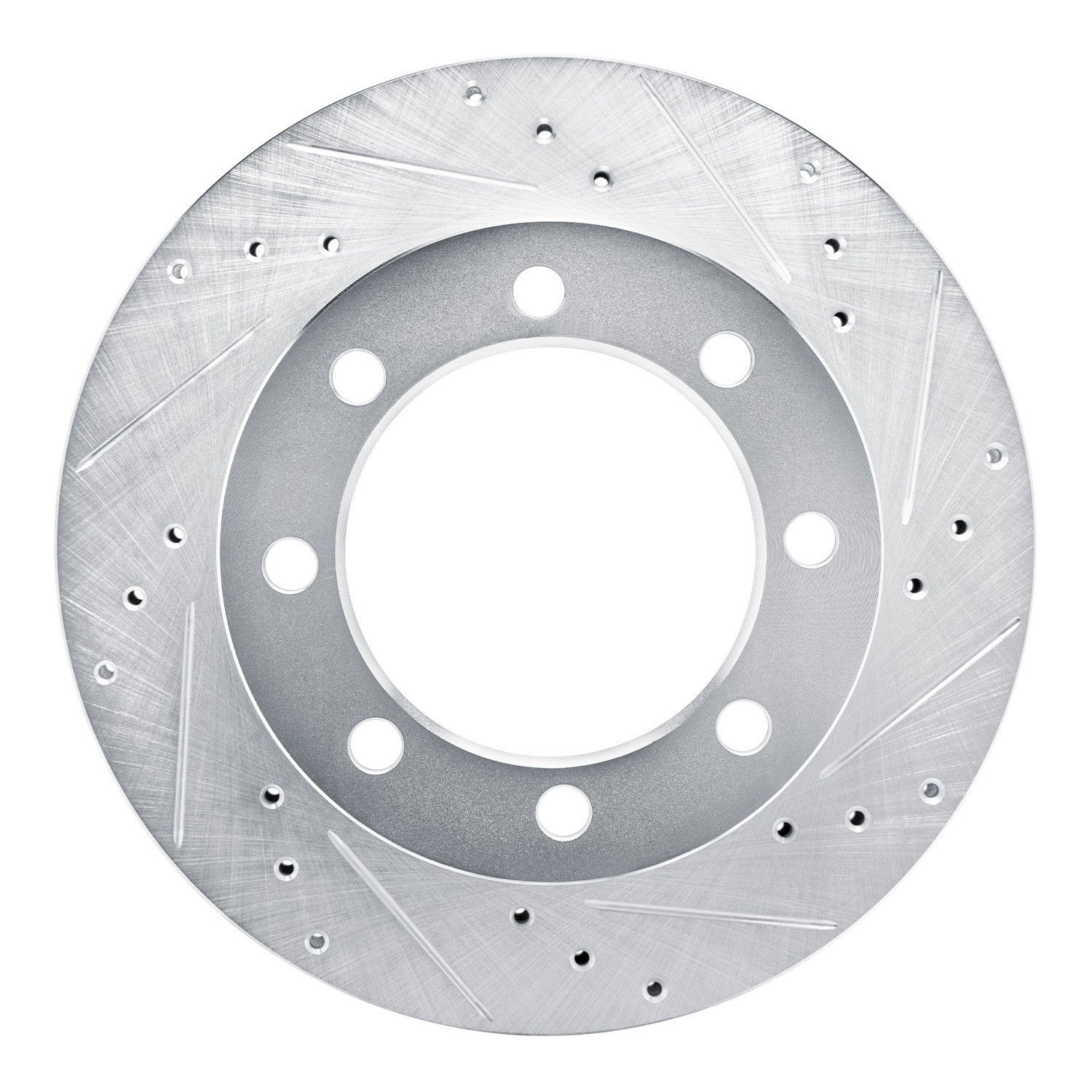 DYN 631-40047R DFC Brake Rotor - Drilled and Slotted - Silver - Image 4