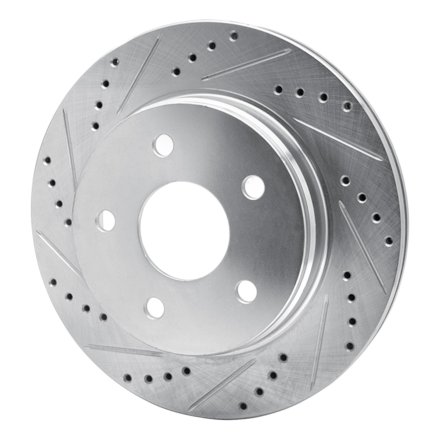 DYN-631-40094L DFC Brake Rotor - Drilled and Slotted - Silver - Image 2