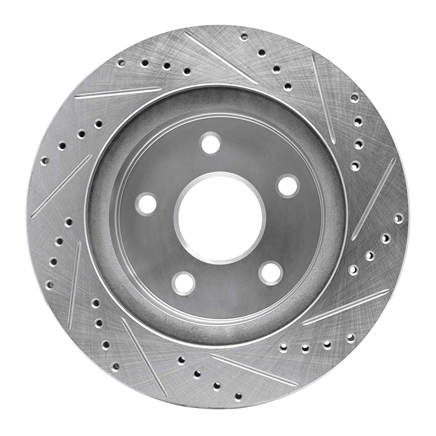 DYN-631-40094L DFC Brake Rotor - Drilled and Slotted - Silver - Image 3