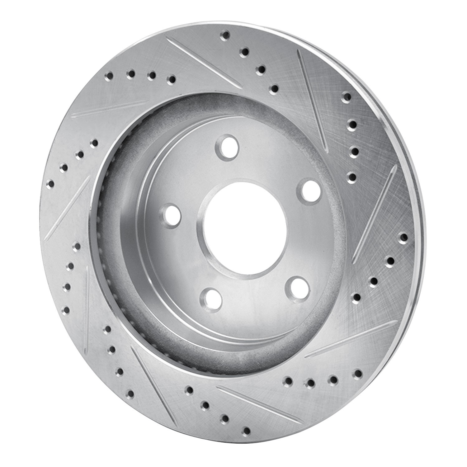 DYN-631-40094L DFC Brake Rotor - Drilled and Slotted - Silver - Image 5