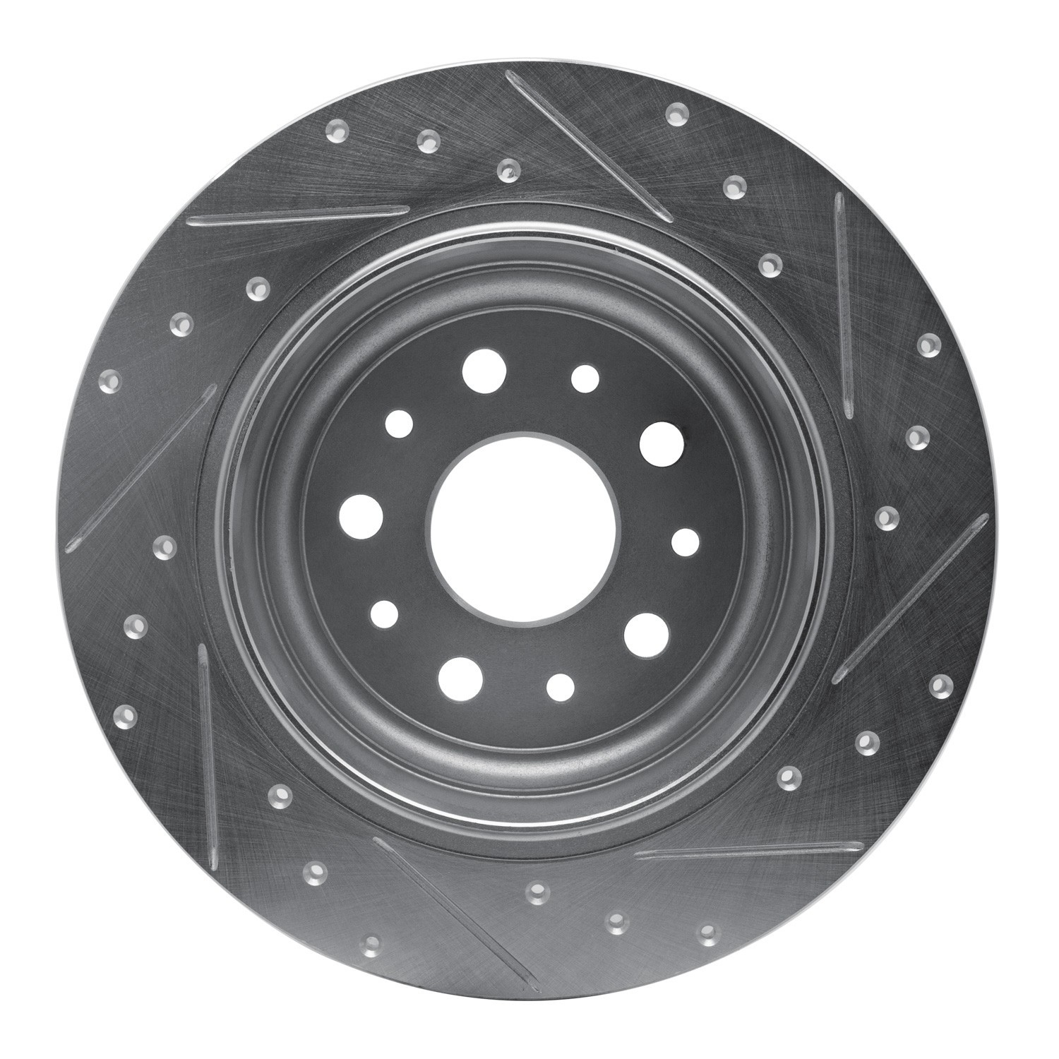 DYN 631-42042L DFC Brake Rotor - Drilled and Slotted - Silver - Image 4