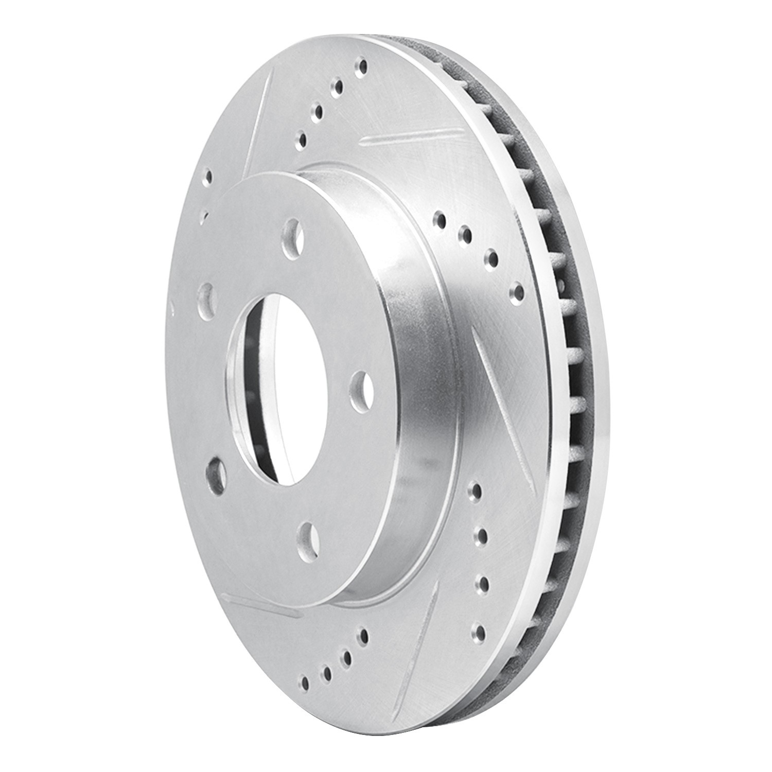 DYN 631-45003L DFC Brake Rotor - Drilled and Slotted - Silver - Image 3