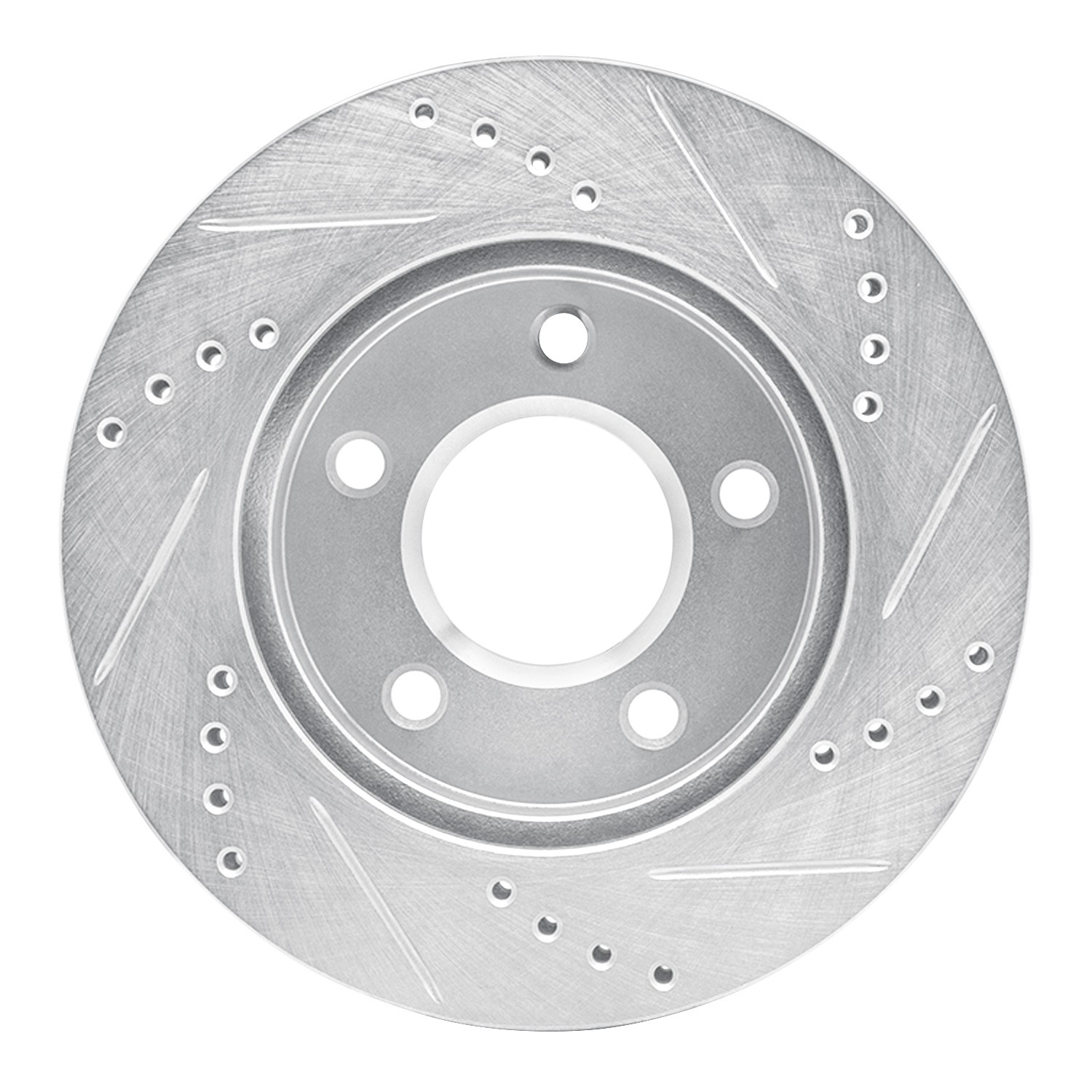 DYN 631-45003L DFC Brake Rotor - Drilled and Slotted - Silver - Image 4
