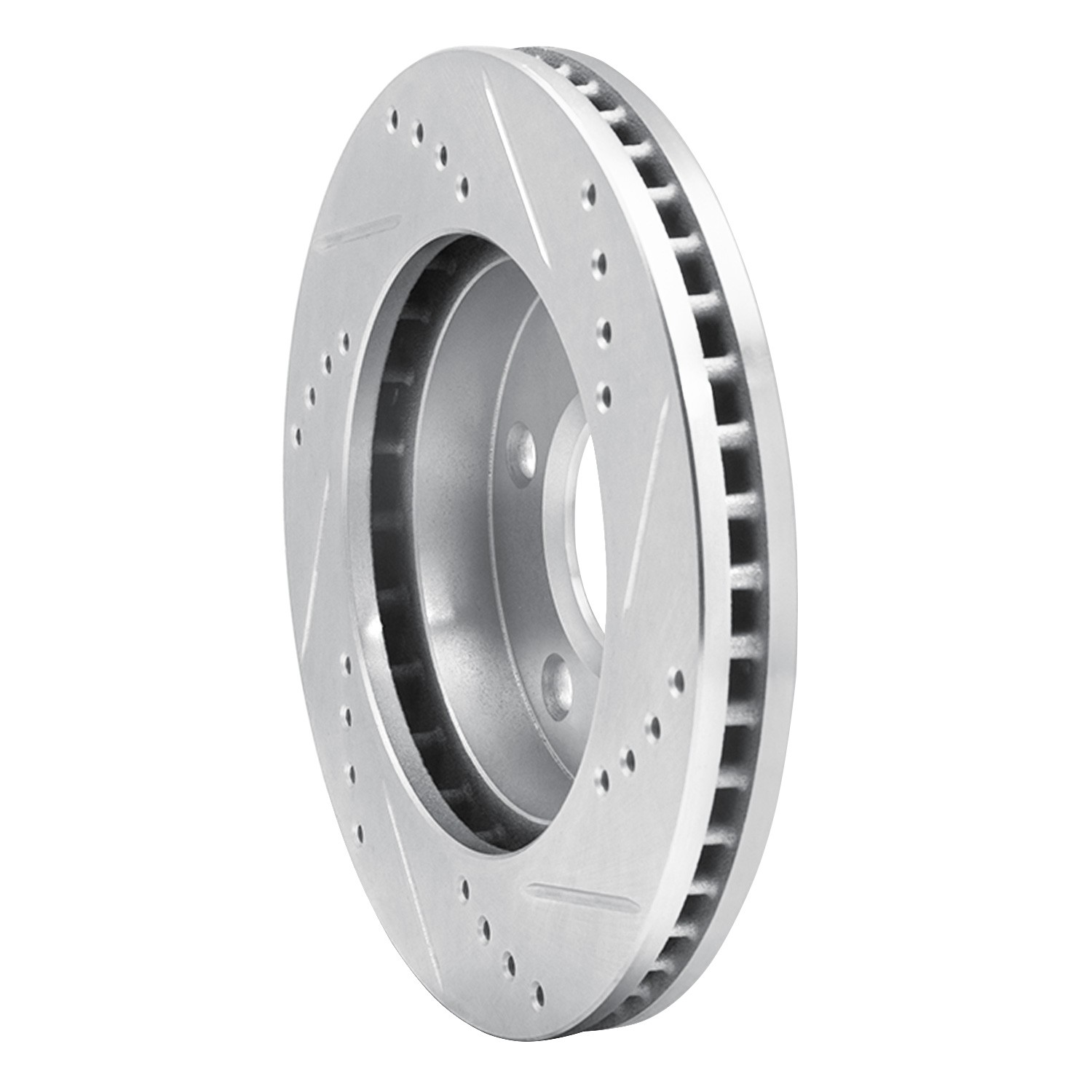 DYN 631-45003L DFC Brake Rotor - Drilled and Slotted - Silver - Image 2