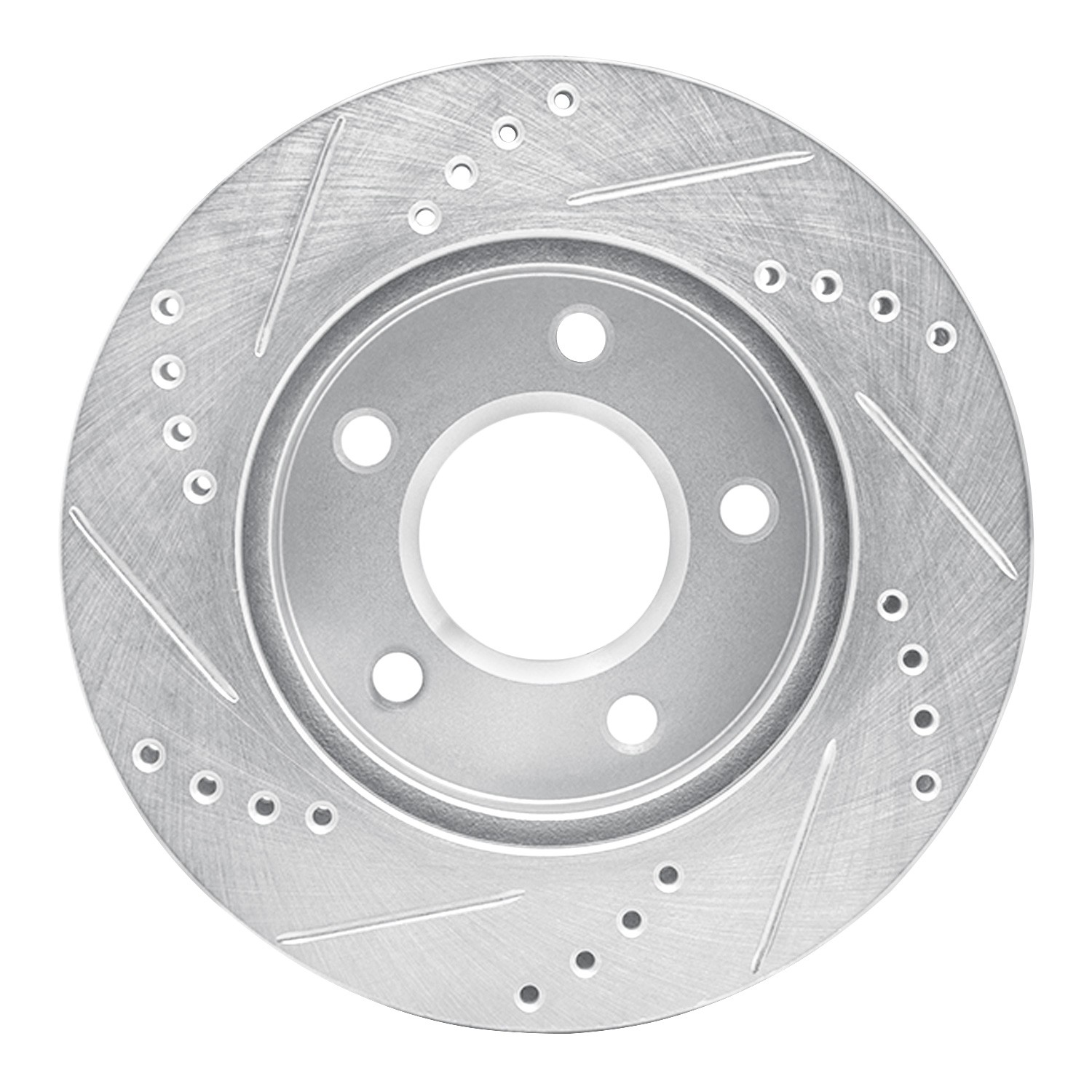 DYN 631-45003R DFC Brake Rotor - Drilled and Slotted - Silver - Image 5