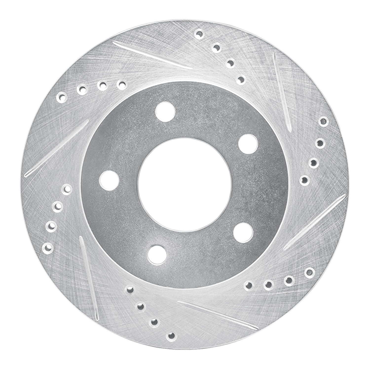 DYN 631-45003R DFC Brake Rotor - Drilled and Slotted - Silver - Image 2