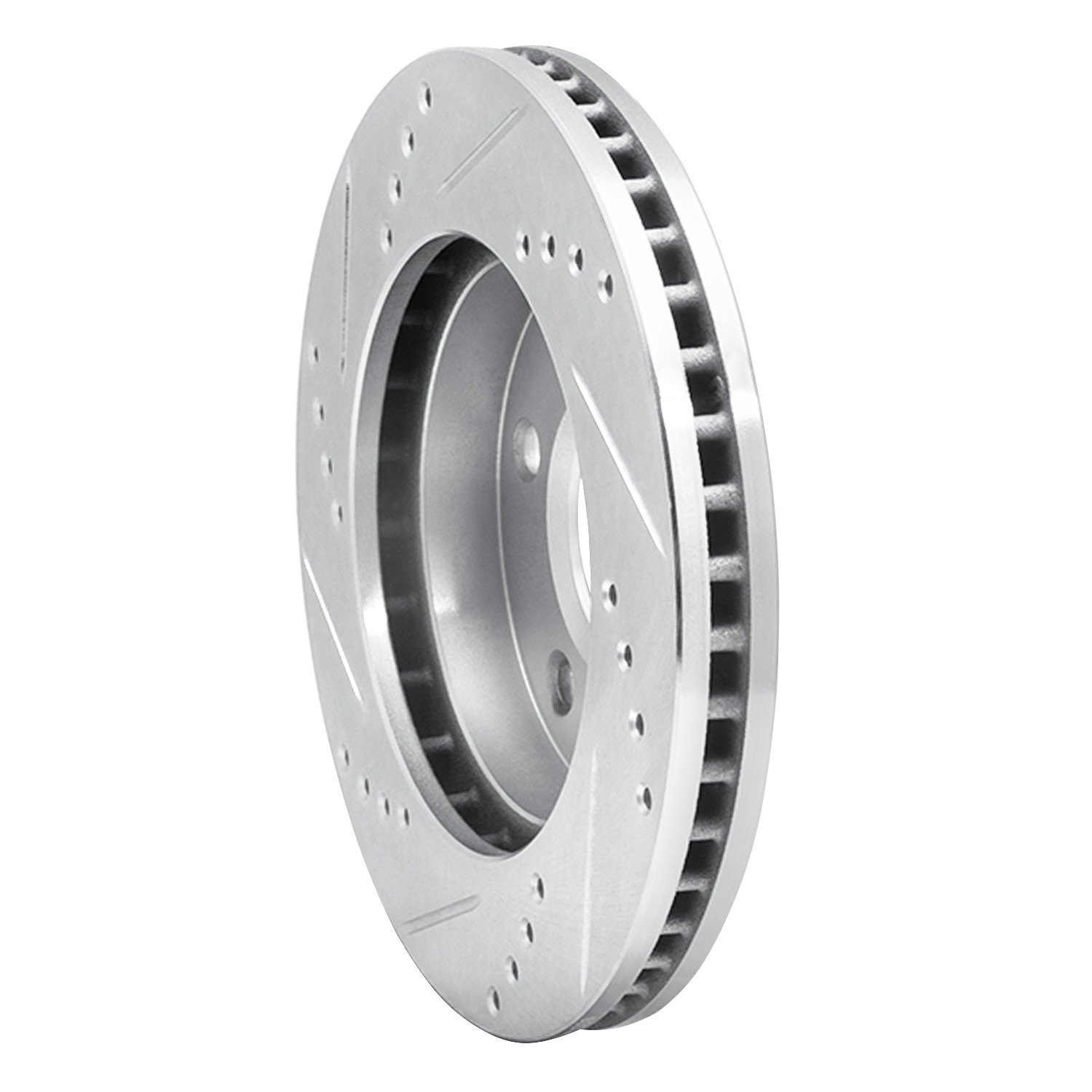 DYN 631-45003R DFC Brake Rotor - Drilled and Slotted - Silver - Image 3