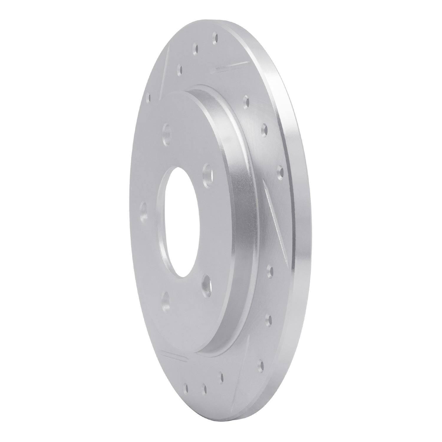DYN 631-45005L DFC Brake Rotor - Drilled and Slotted - Silver - Image 2