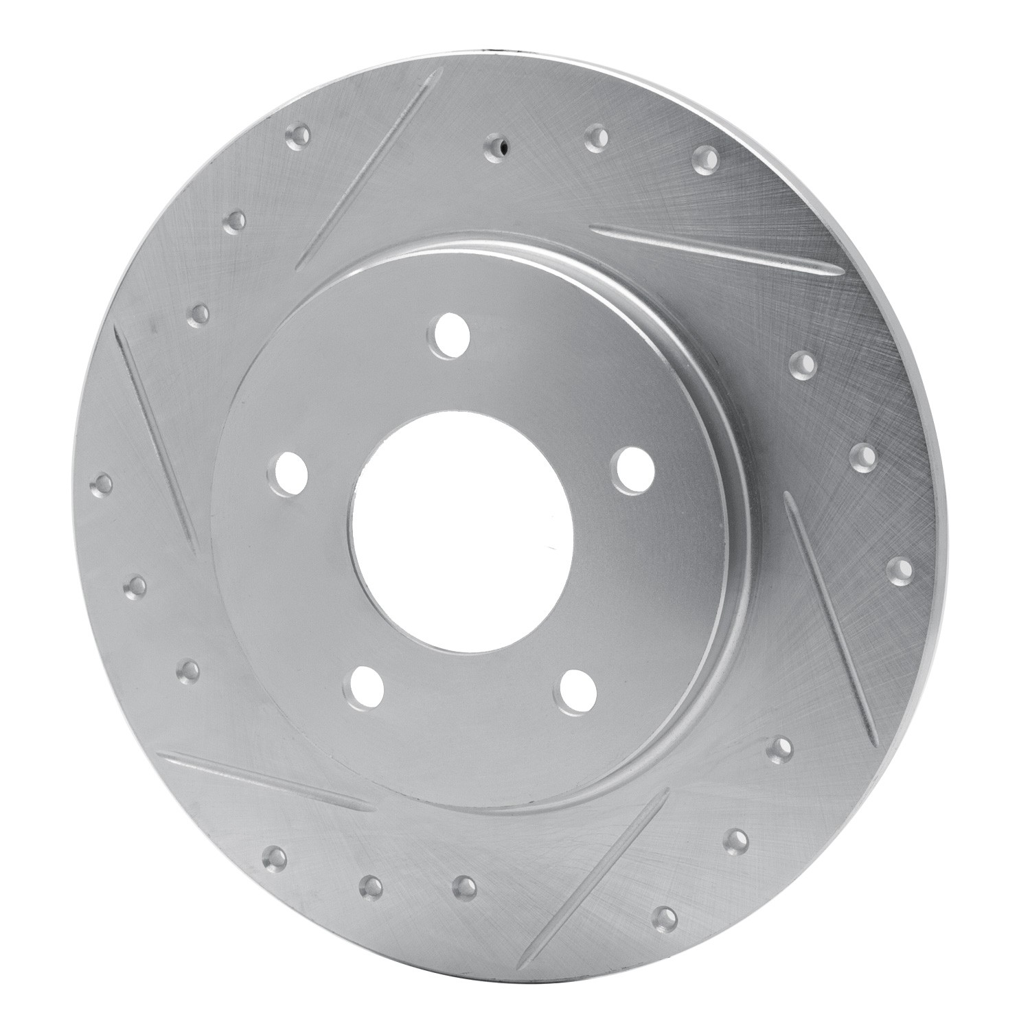 DYN 631-45006L DFC Brake Rotor - Drilled and Slotted - Silver - Image 3