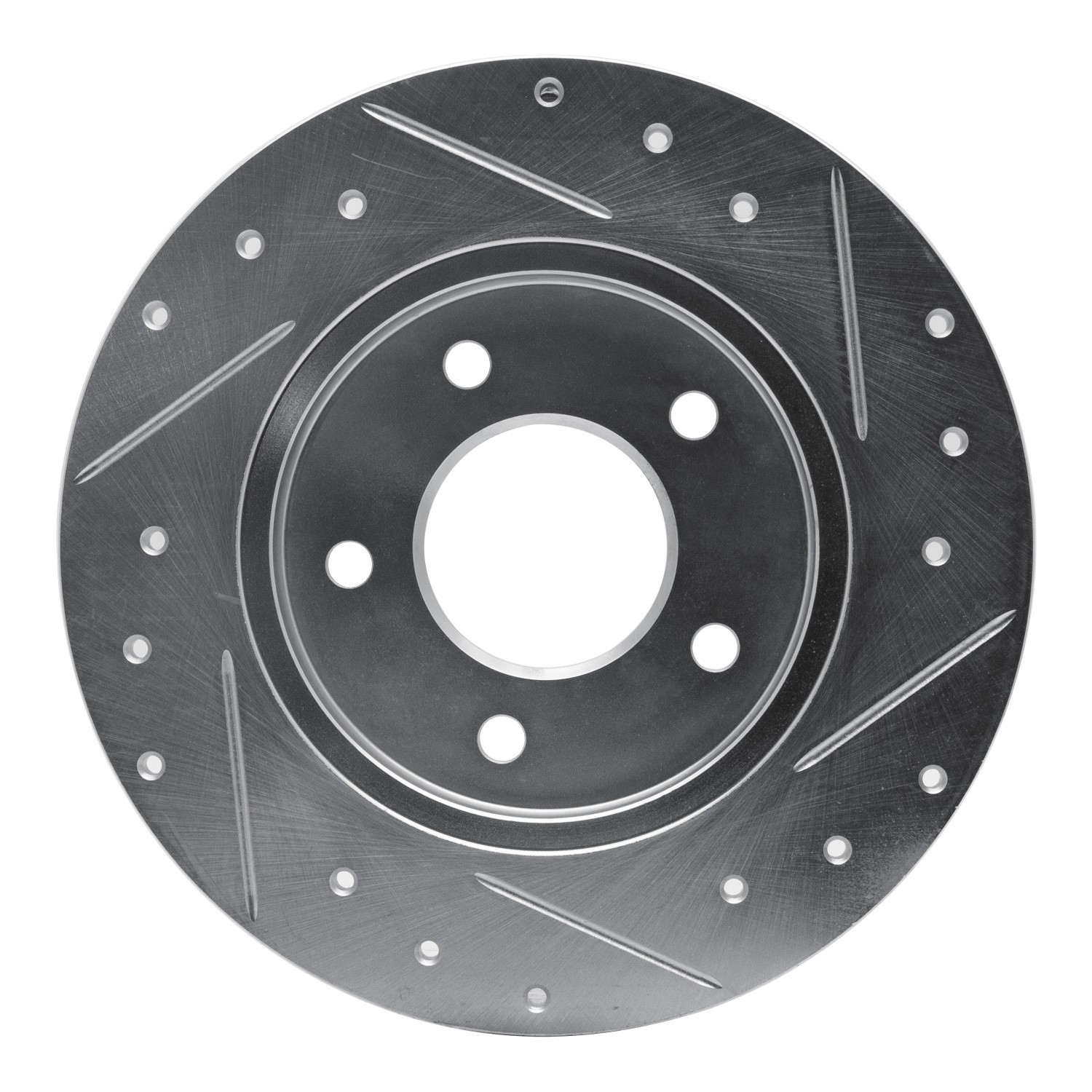 DYN 631-45006L DFC Brake Rotor - Drilled and Slotted - Silver - Image 4