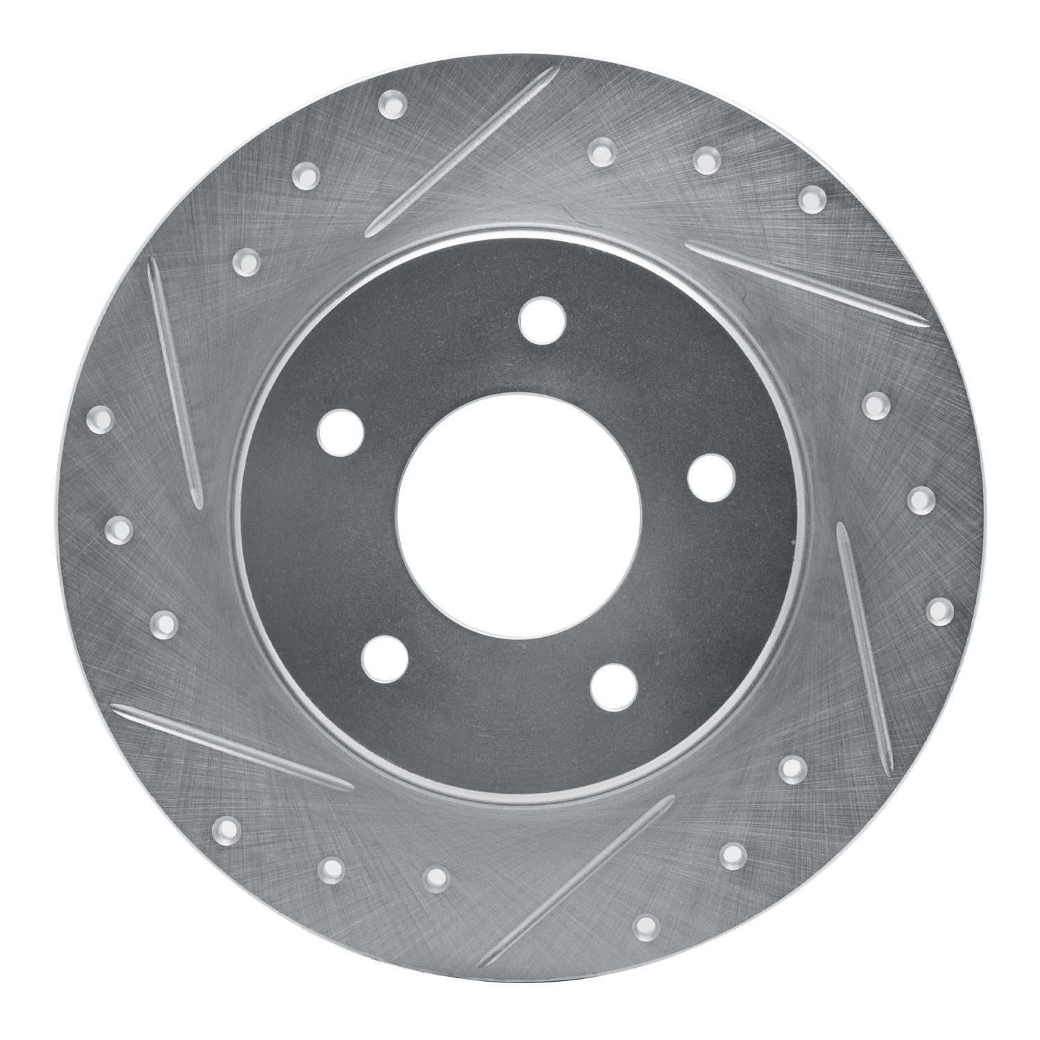 DYN 631-45006L DFC Brake Rotor - Drilled and Slotted - Silver - Image 5
