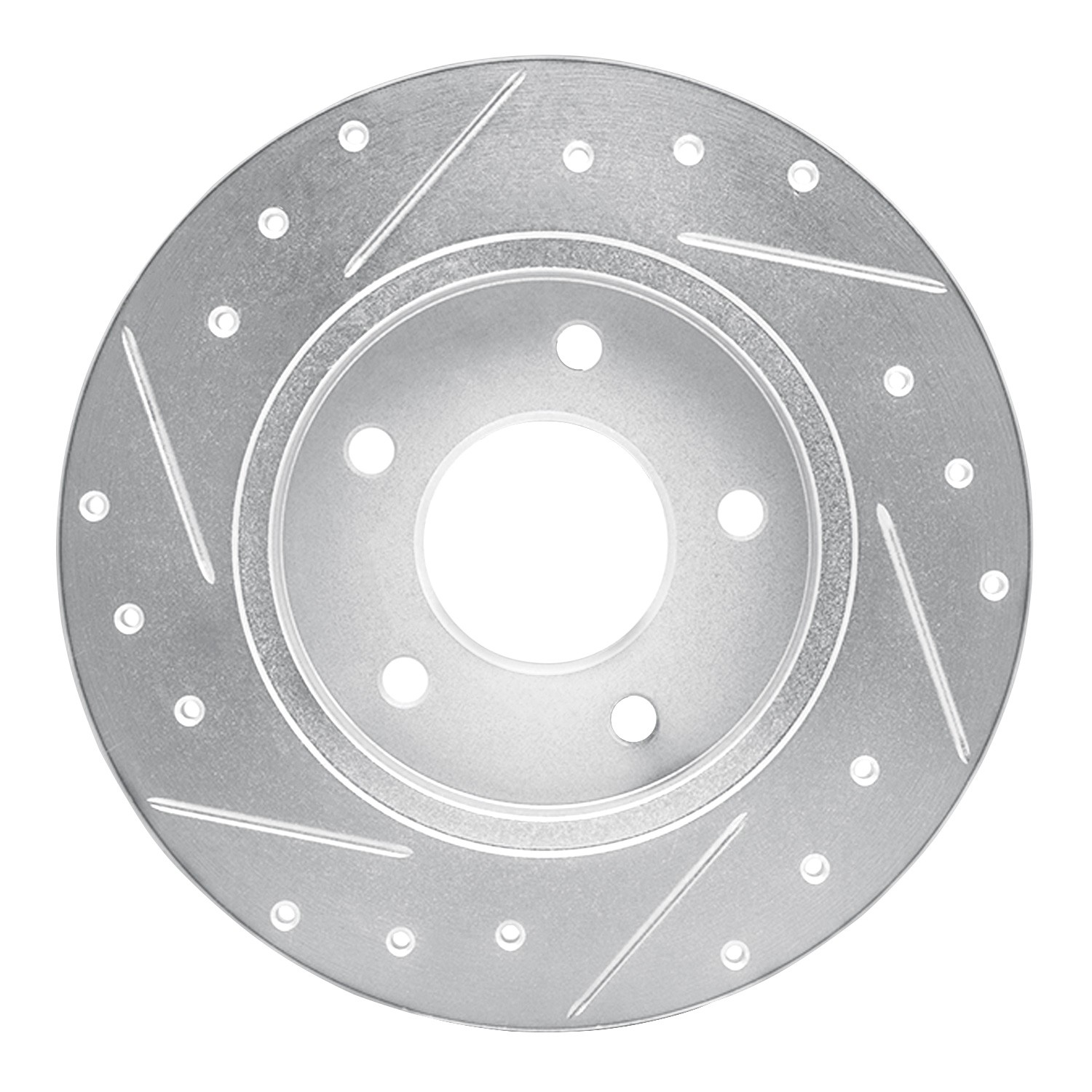DYN 631-45006R DFC Brake Rotor - Drilled and Slotted - Silver - Image 4