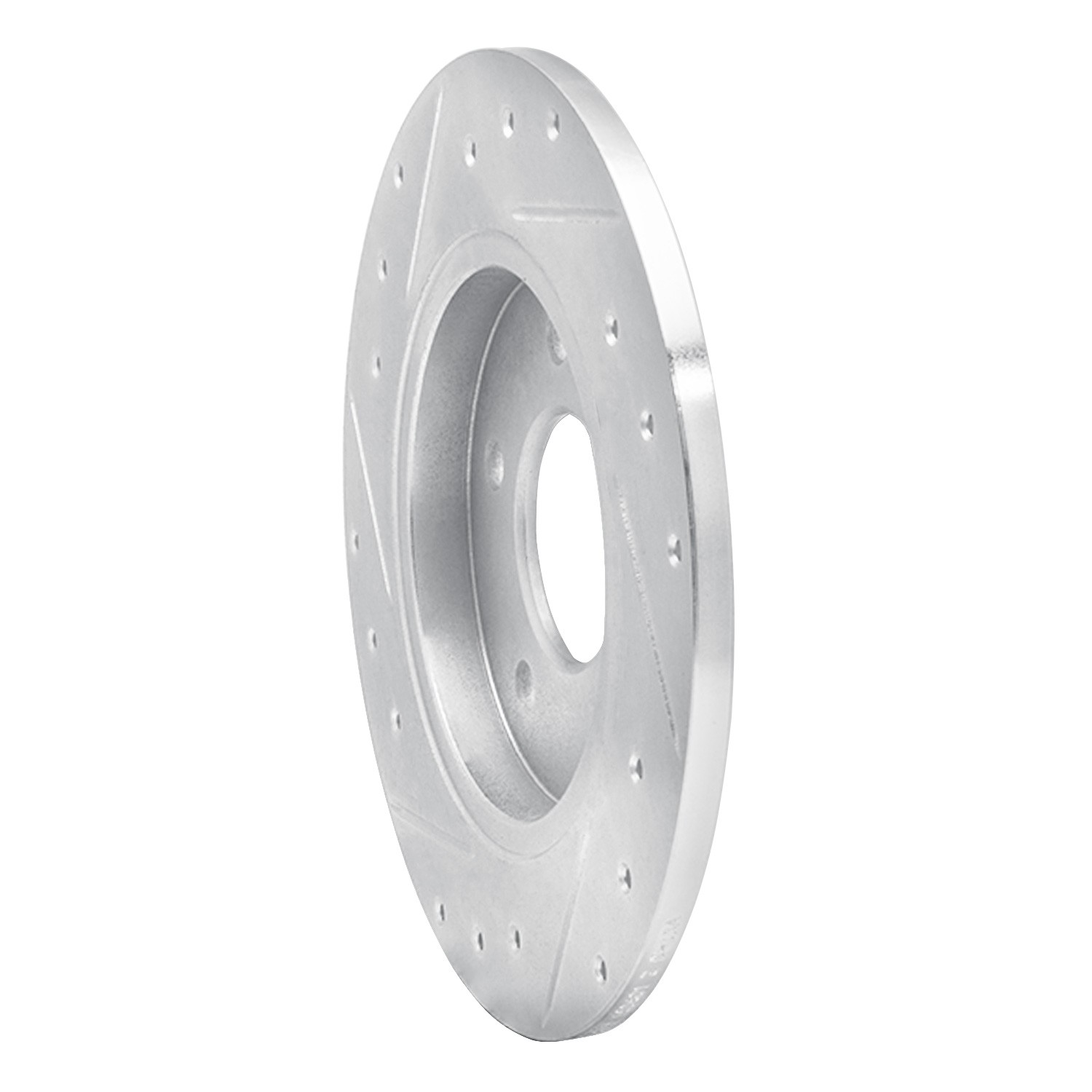 DYN 631-45006R DFC Brake Rotor - Drilled and Slotted - Silver - Image 2