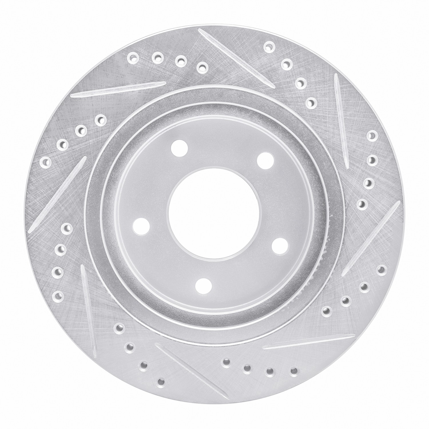 DYN 631-45007L DFC Brake Rotor - Drilled and Slotted - Silver - Image 4