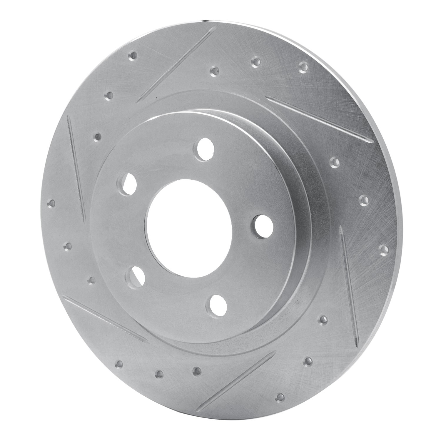 DYN 631-45009L DFC Brake Rotor - Drilled and Slotted - Silver - Image 3