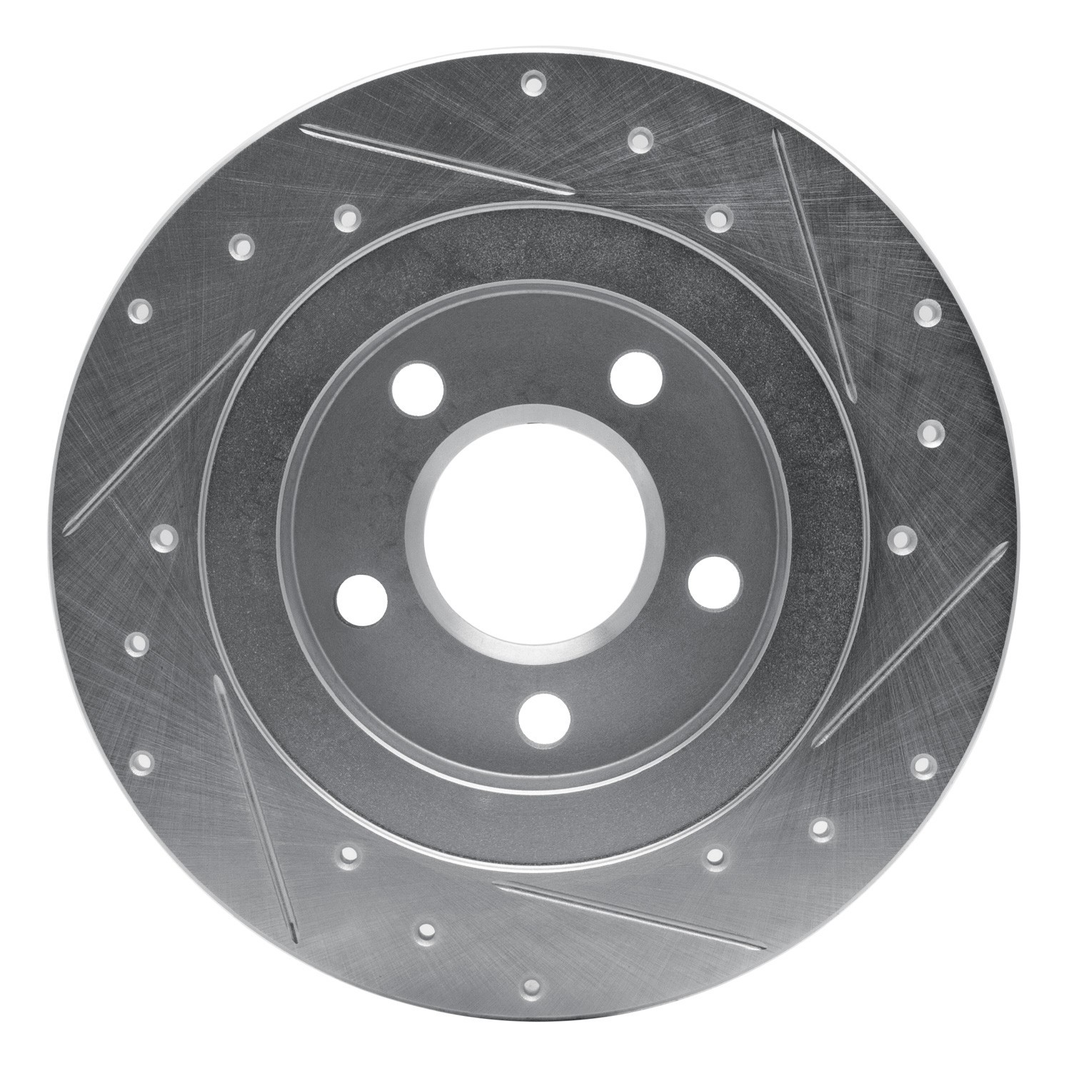 DYN 631-45009L DFC Brake Rotor - Drilled and Slotted - Silver - Image 4