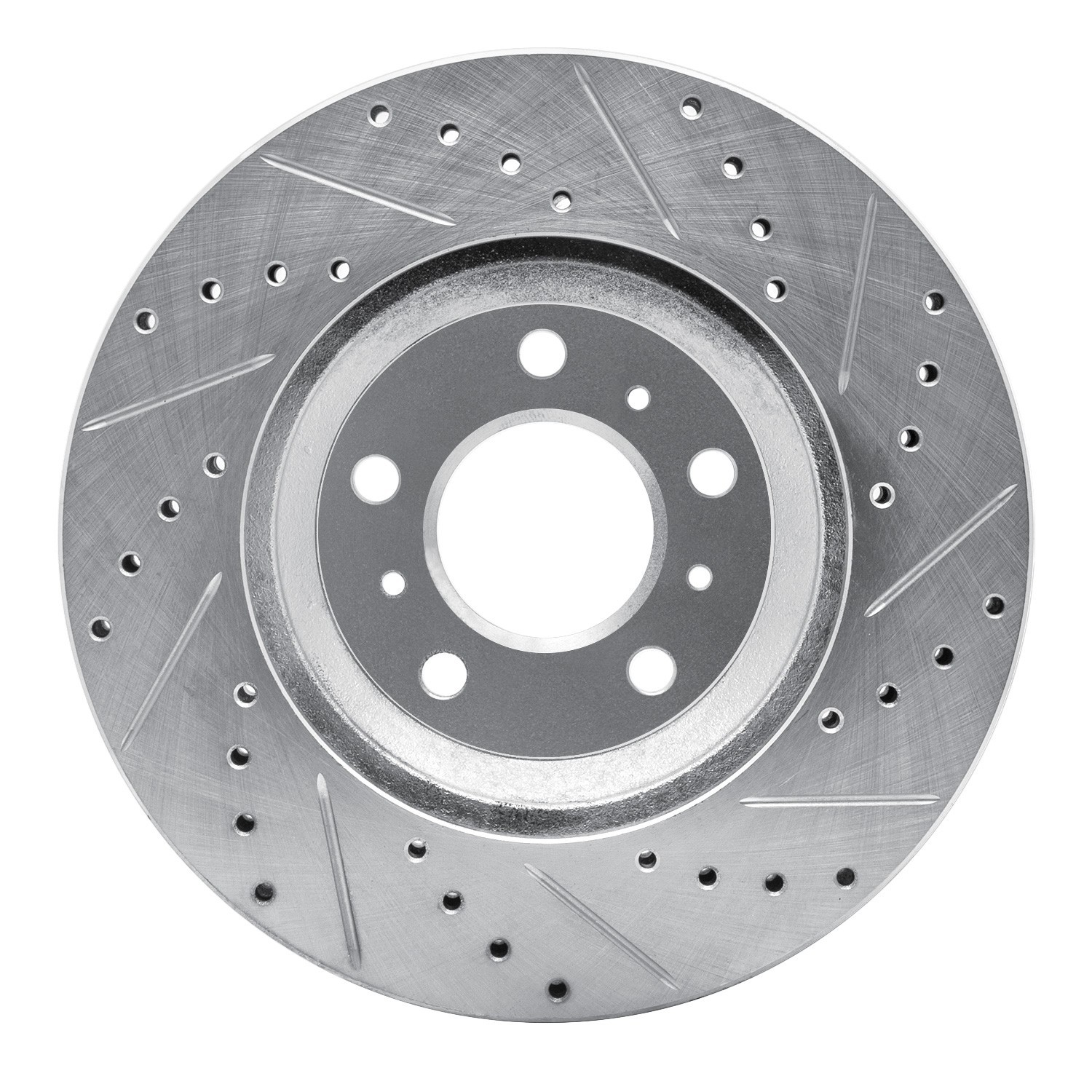 DYN 631-45012L DFC Brake Rotor - Drilled and Slotted - Silver - Image 3
